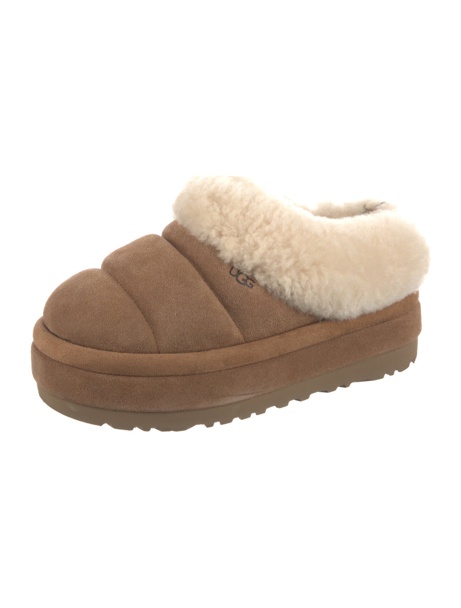 UGG Suede Fur Trim Flats