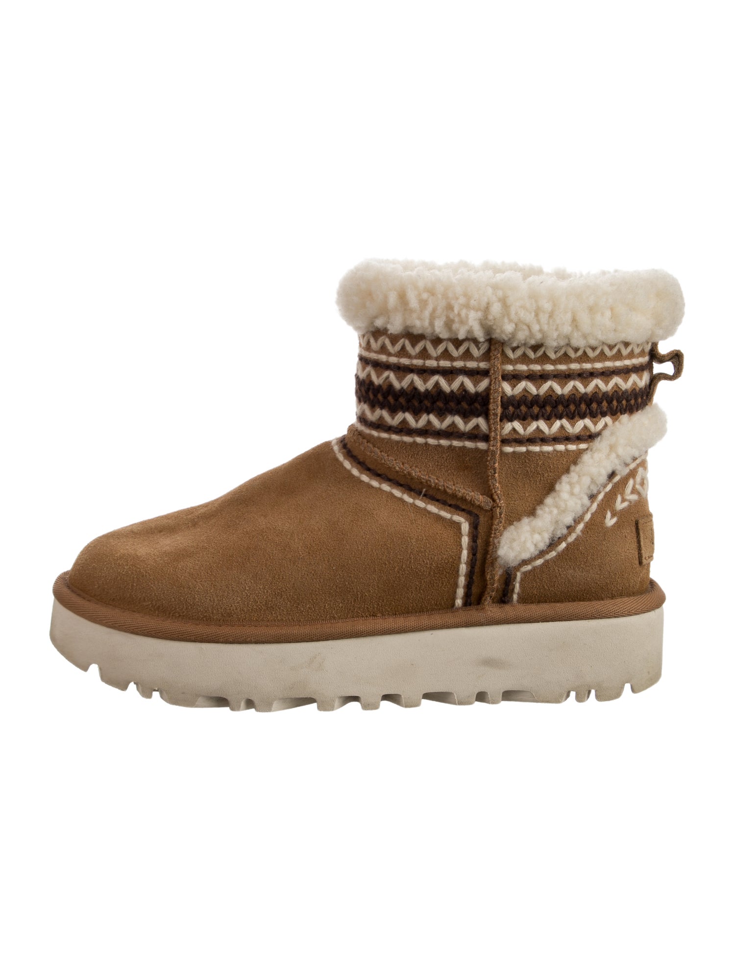 UGG Suede Colorblock Pattern Boots