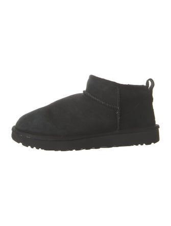 UGG Suede Whipstitch Trim Snow Boots