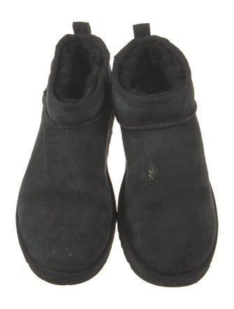 UGG Suede Whipstitch Trim Snow Boots