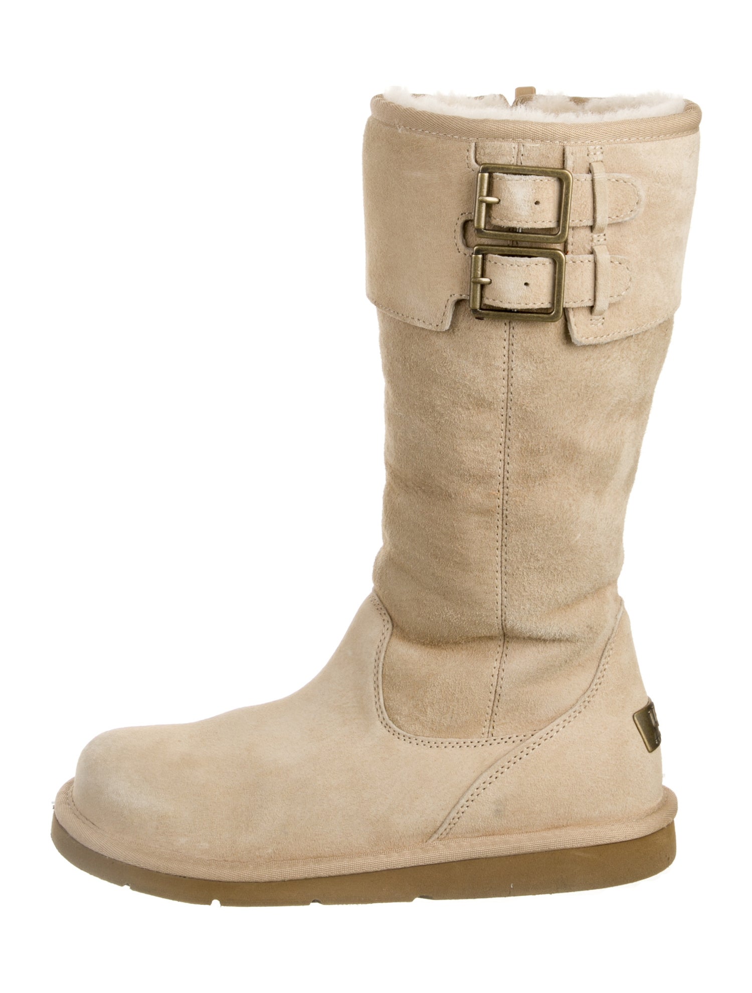 UGG Suede Colorblock Pattern Boots