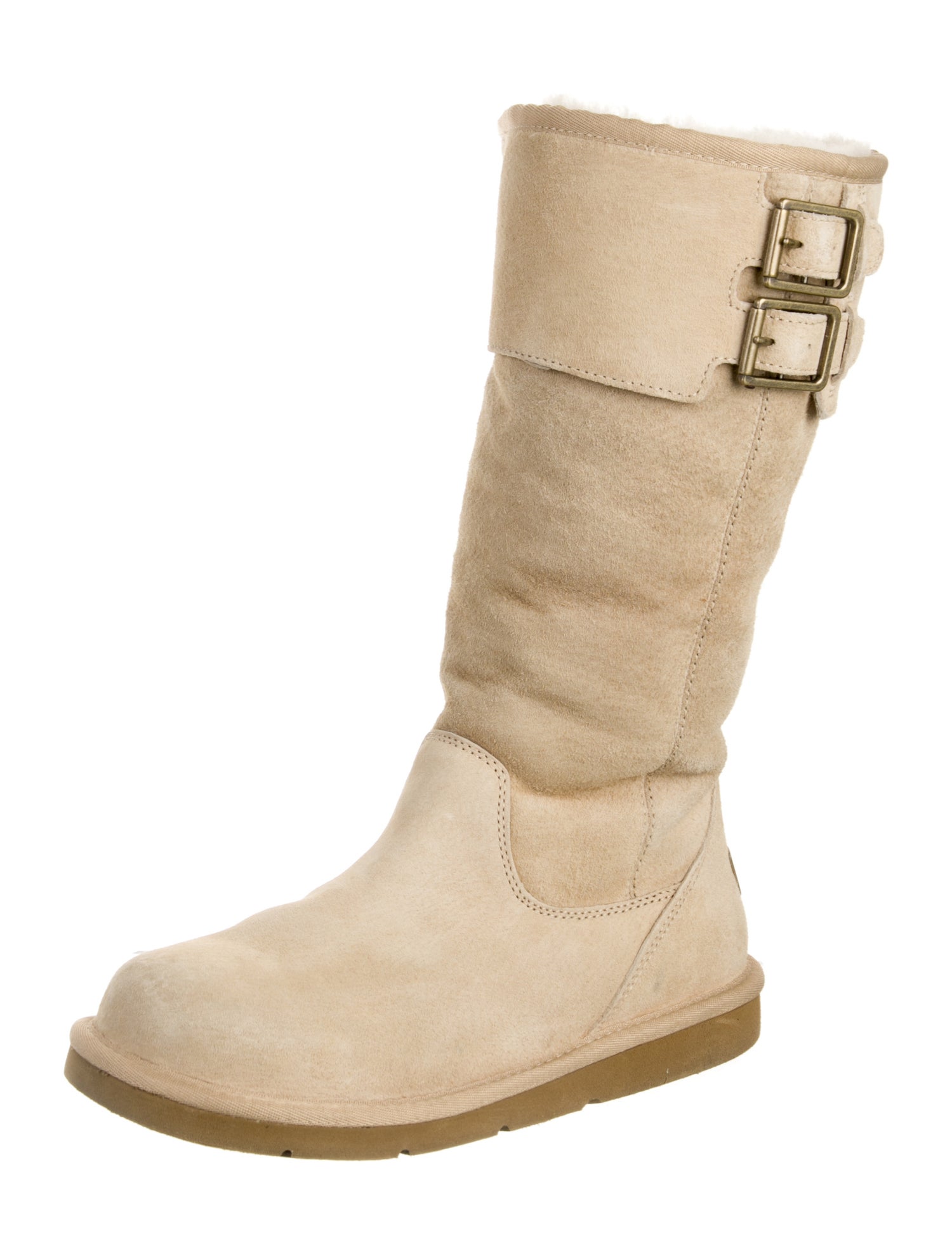 UGG Suede Colorblock Pattern Boots