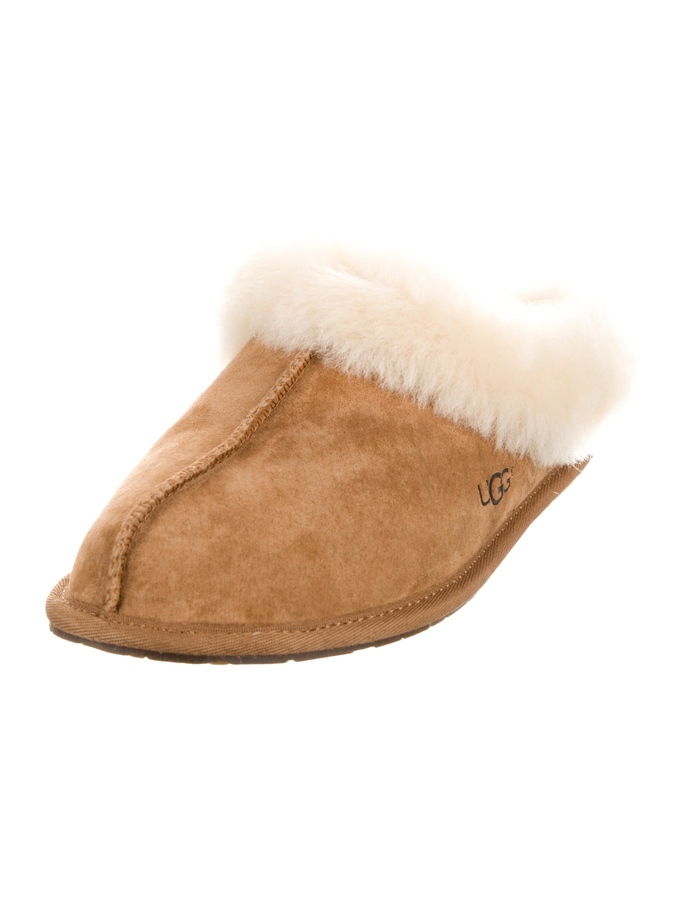 UGG Suede Fur Trim Mules