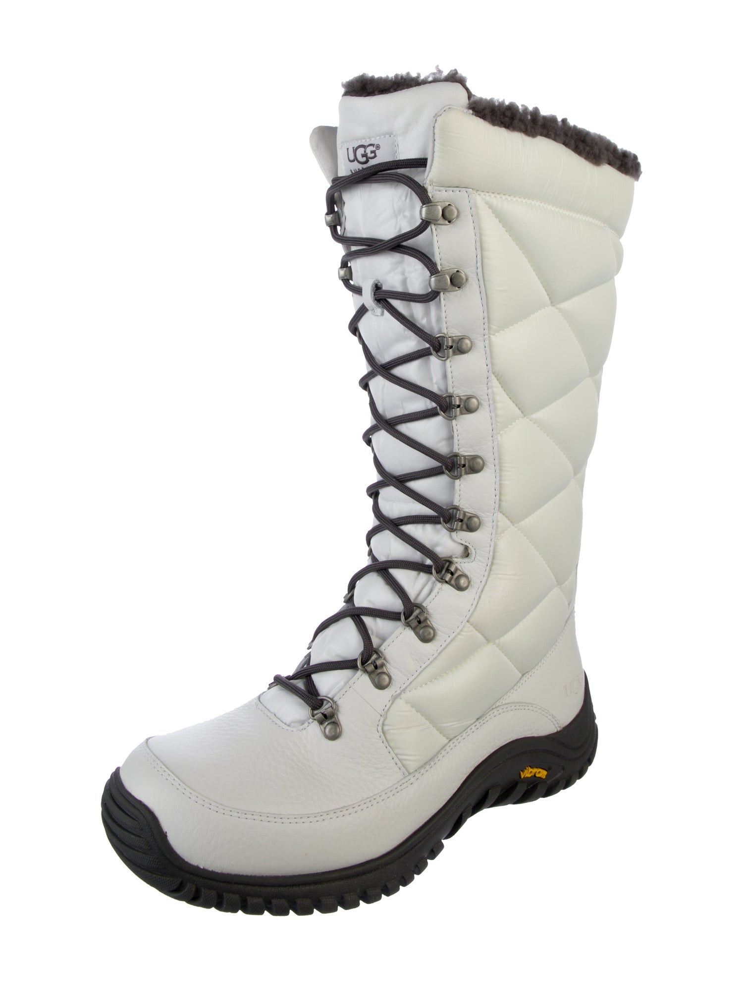 UGG Leather Printed Lace-Up Boots