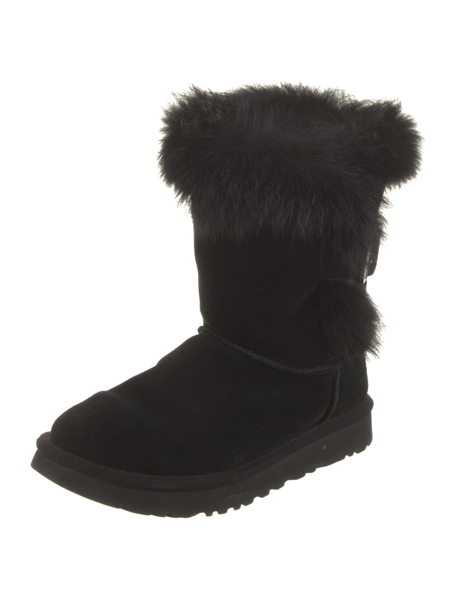 UGG Suede Faux Fur Trim Boots