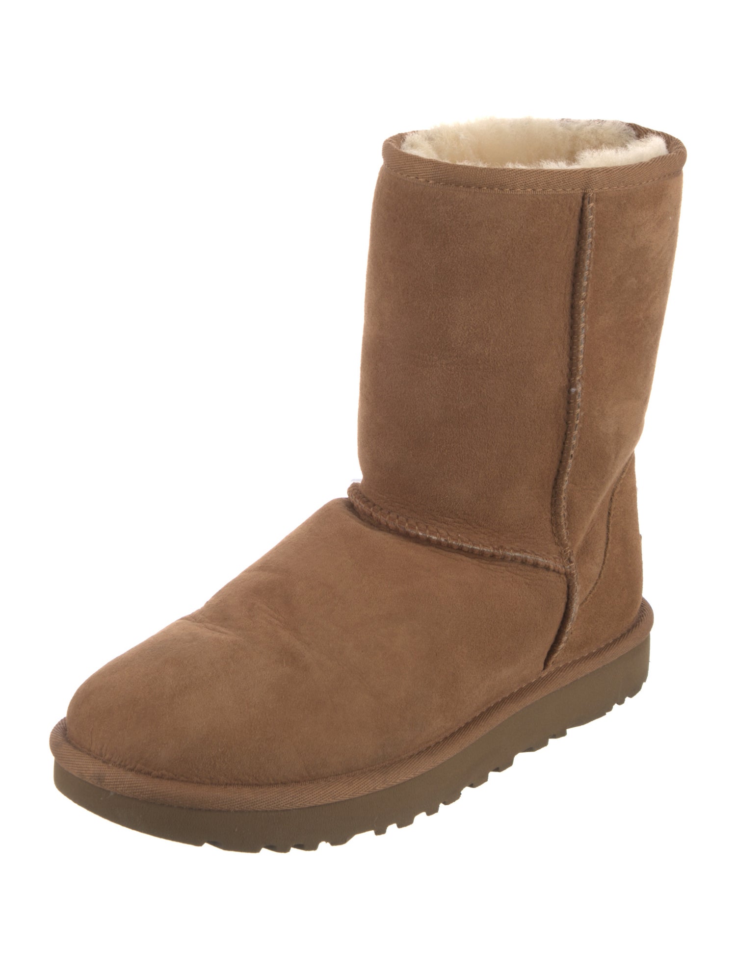 UGG Suede Fur Trim Boots