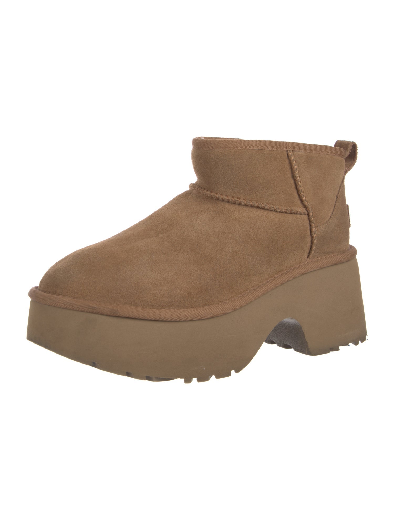 UGG Suede Fur Trim Boots