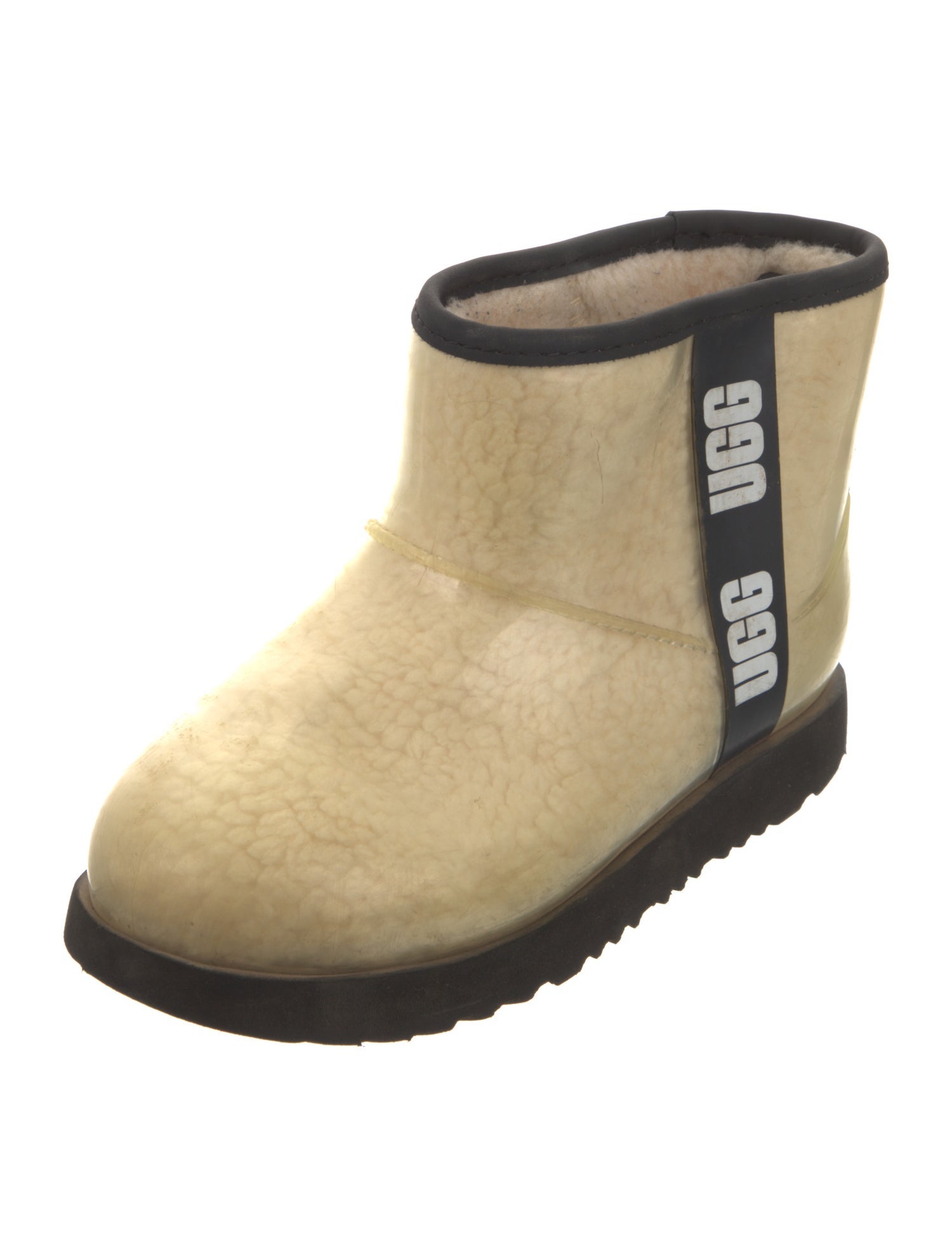 UGG PVC Fur Trim Rain Boots