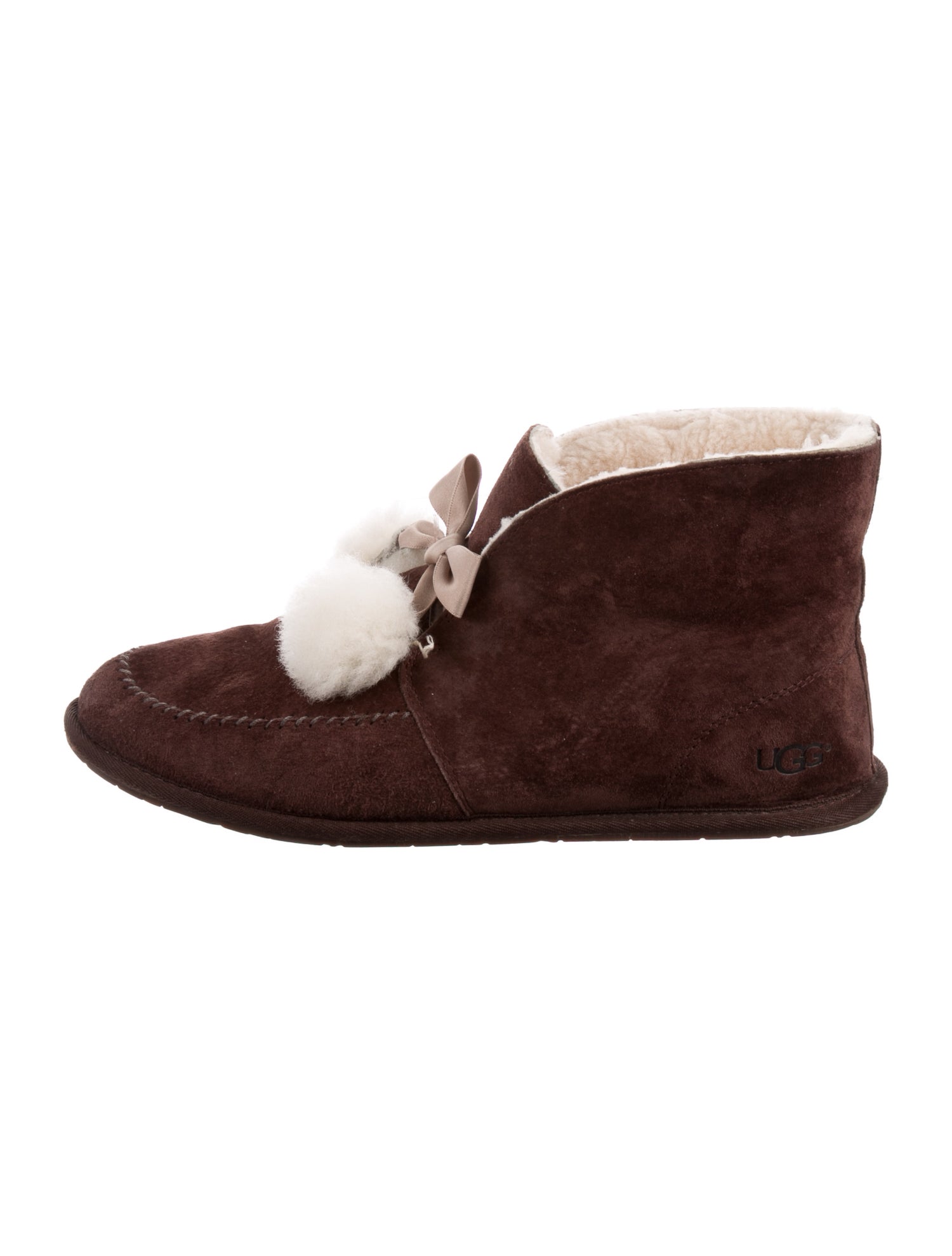 UGG Suede Colorblock Pattern Lace-Up Boots
