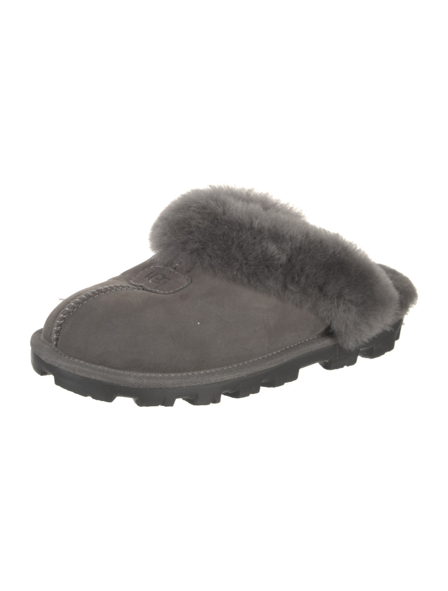 UGG Suede Fur Trim Mules