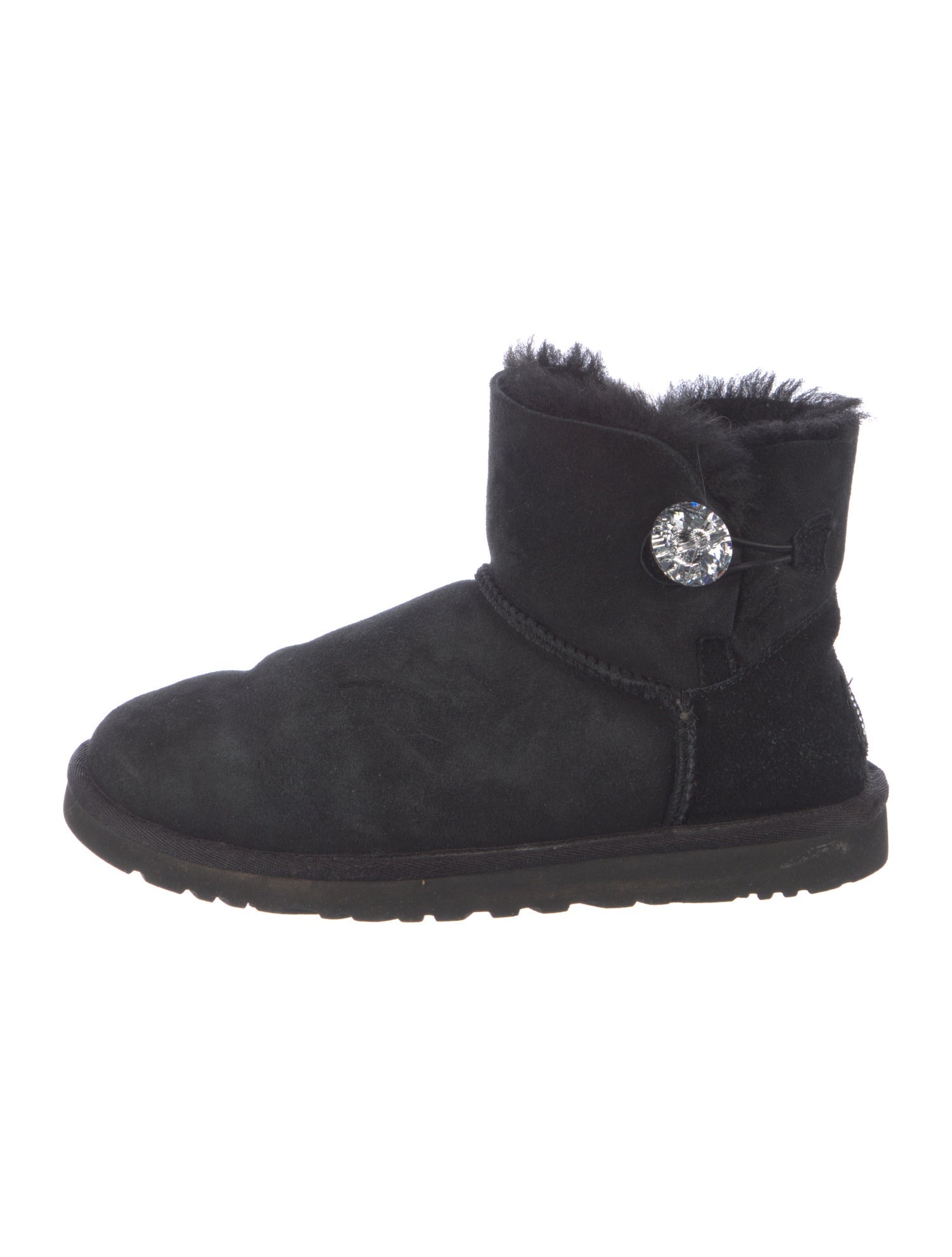 UGG Suede Crystal Embellishments Boots