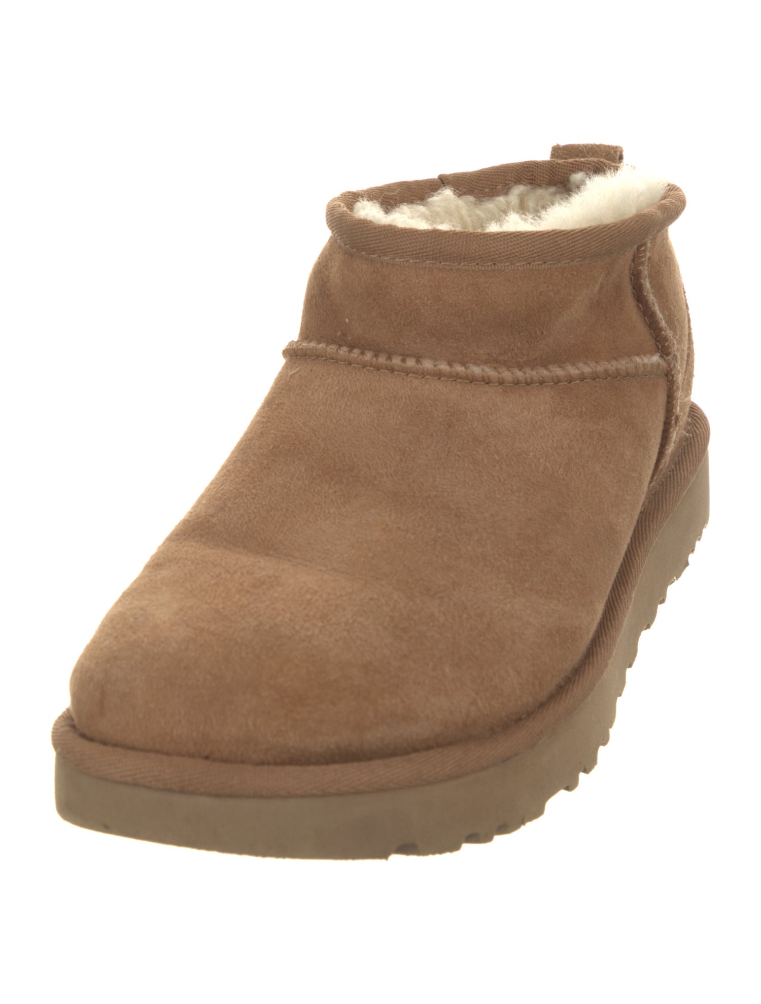 UGG Suede Fur Trim Boots