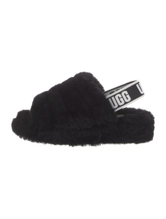 UGG Faux Fur Slingback Sandals