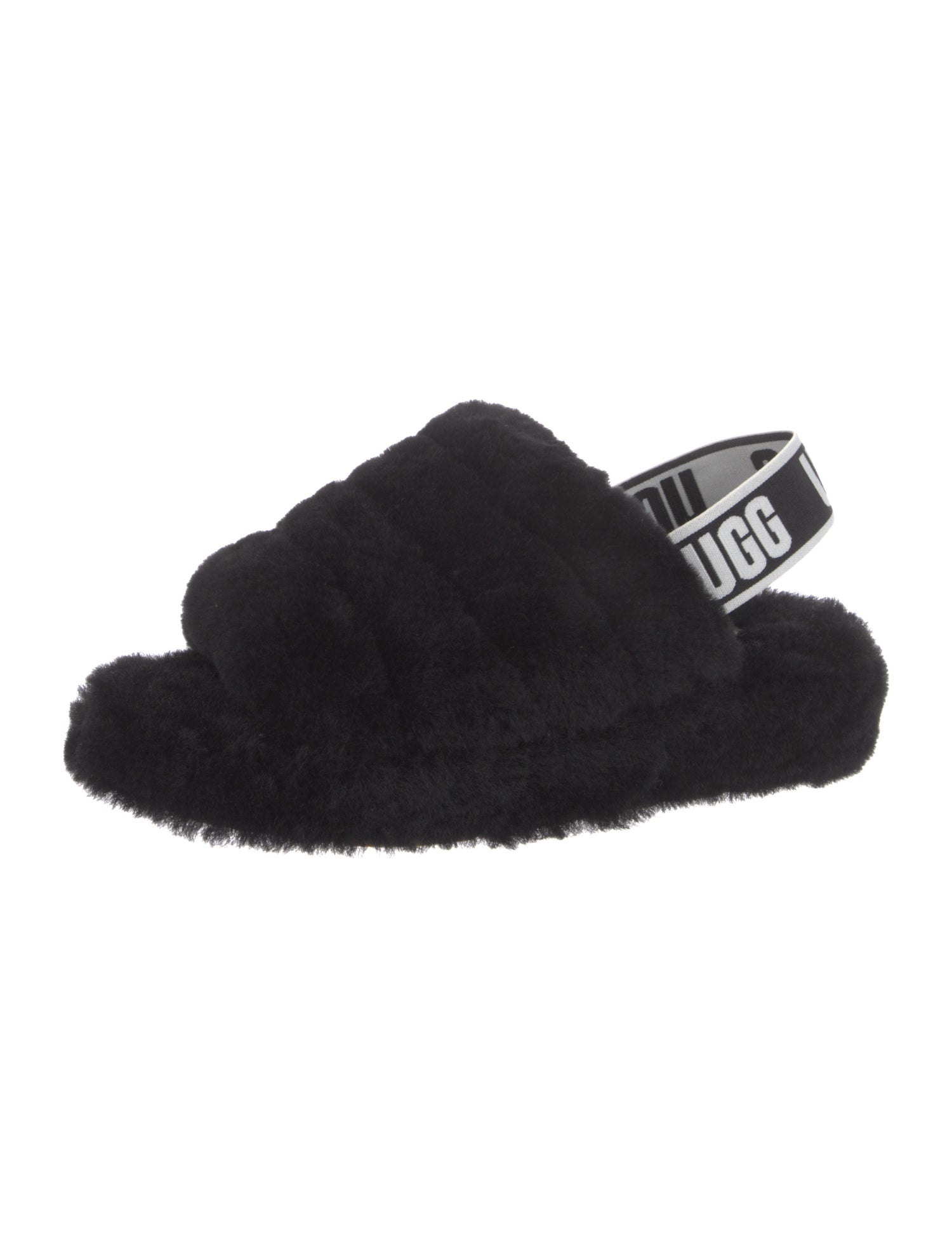 UGG Faux Fur Slingback Sandals