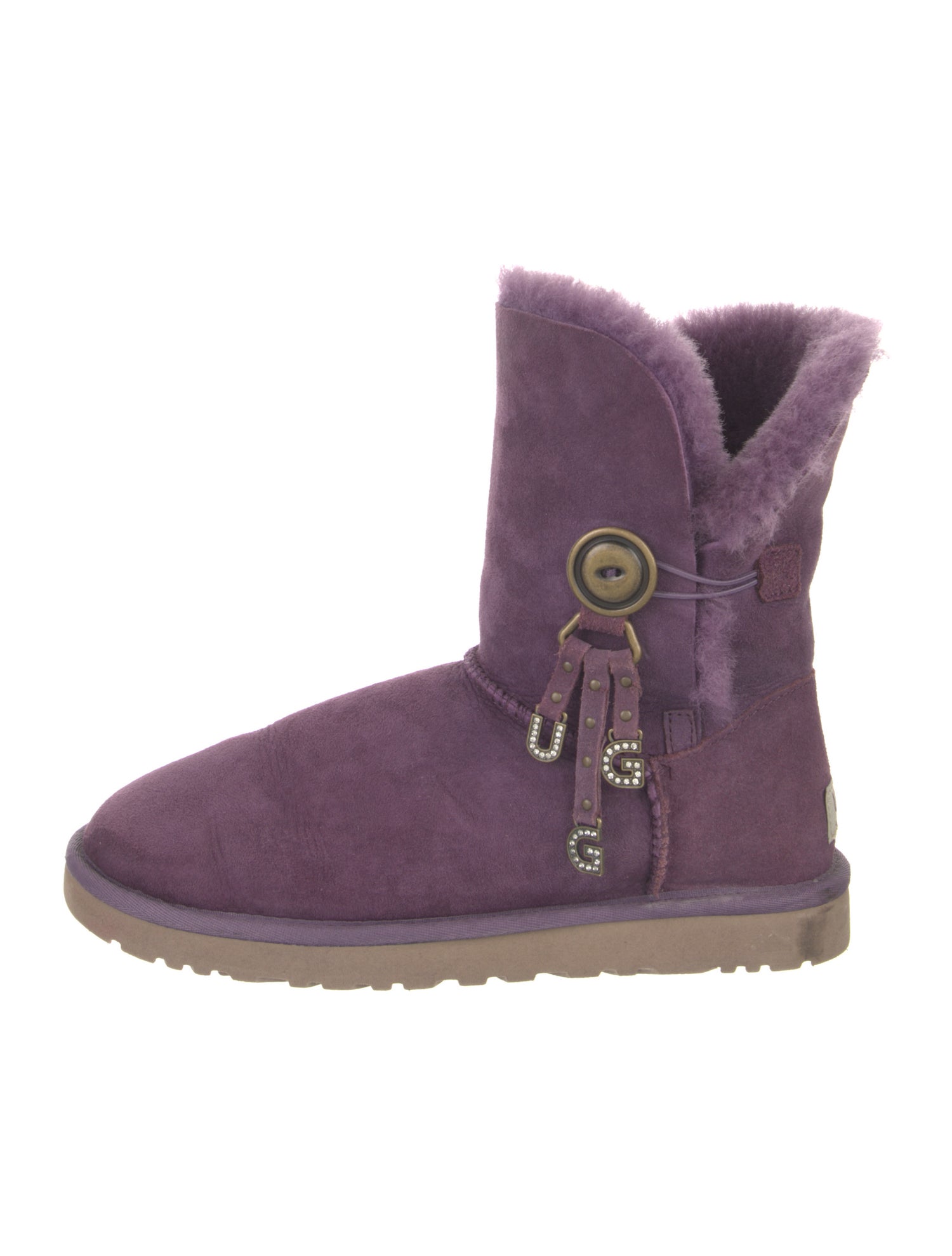 UGG Suede Crystal Embellishments Boots