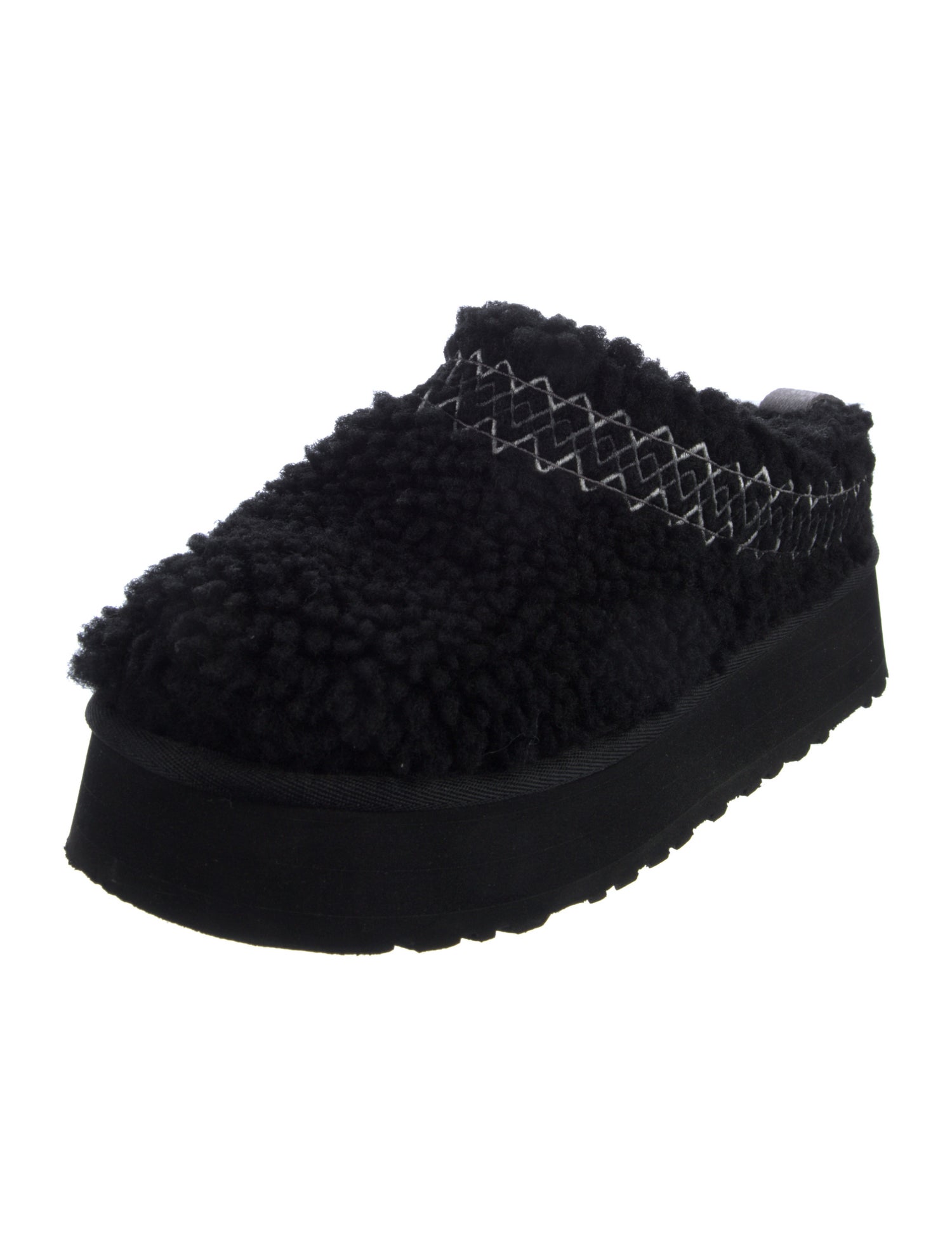 UGG Shearling Embroidered Accent Mules