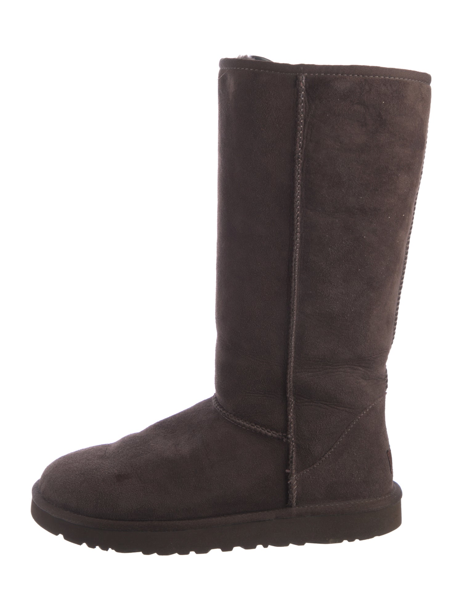 UGG Suede Fur Trim Boots