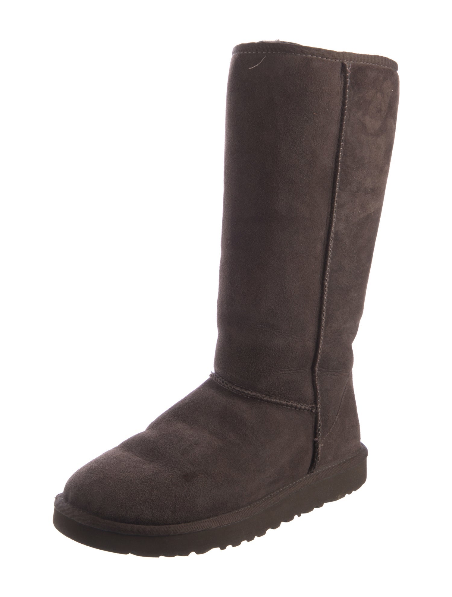 UGG Suede Fur Trim Boots