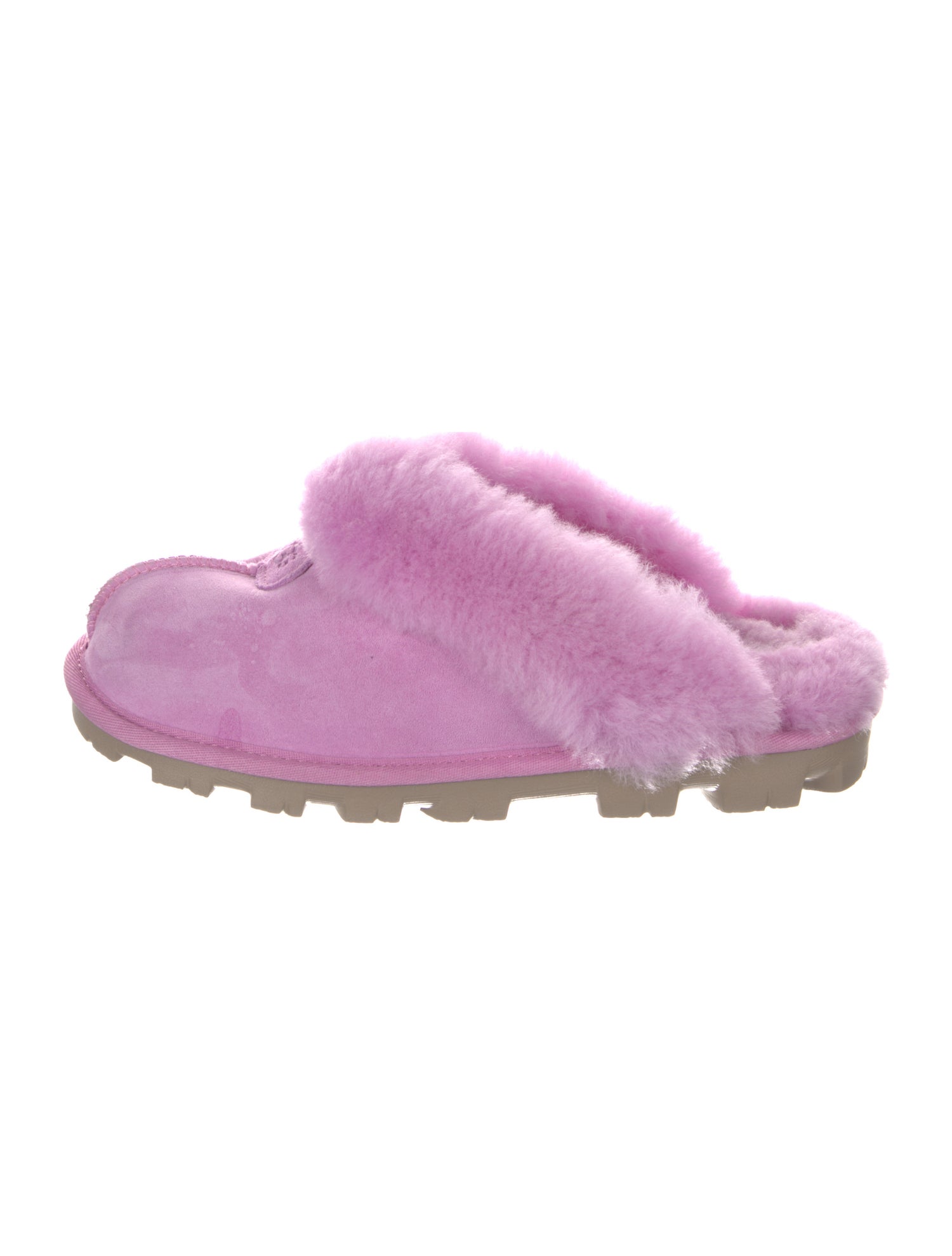 UGG Suede Fur Trim Mules