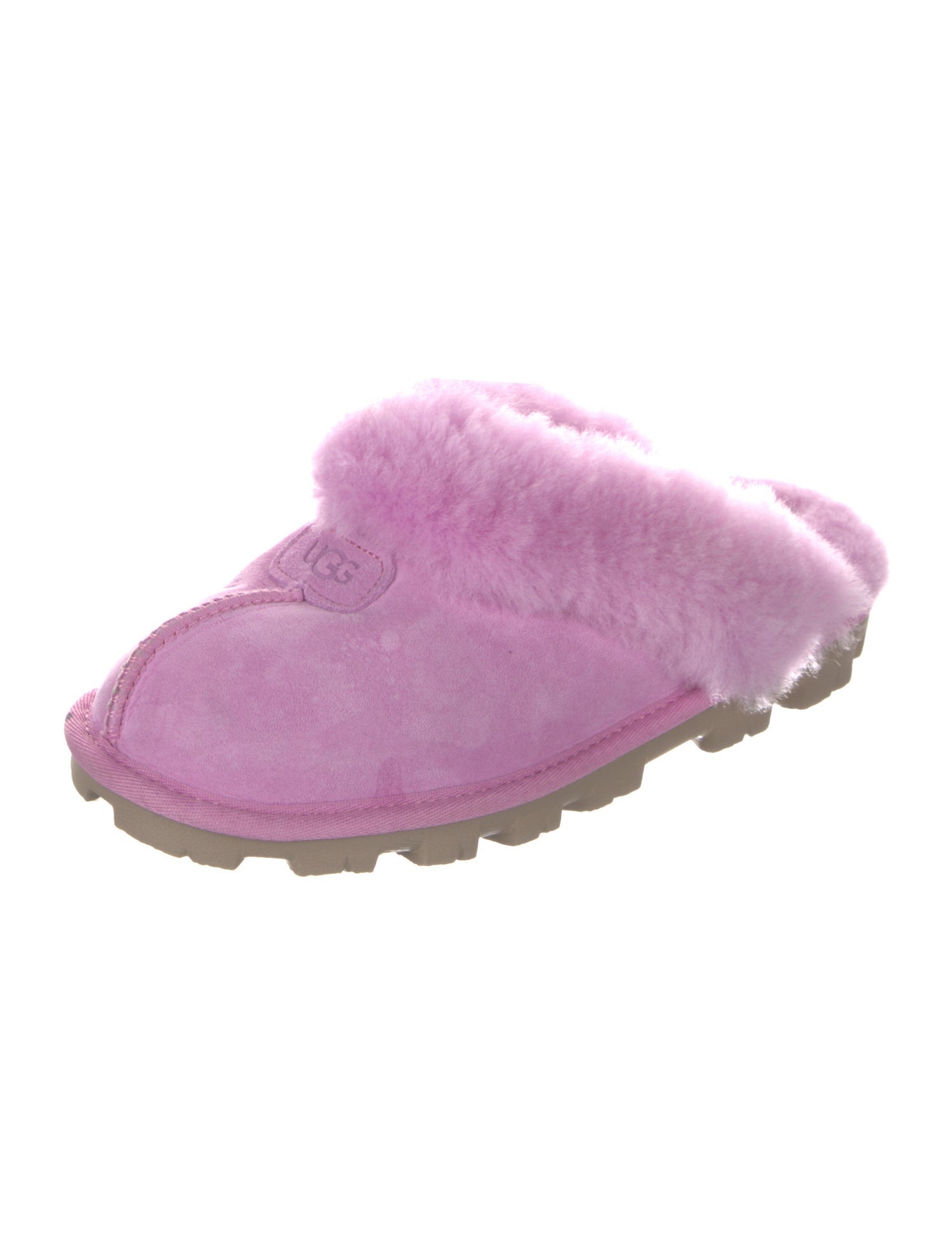 UGG Suede Fur Trim Mules