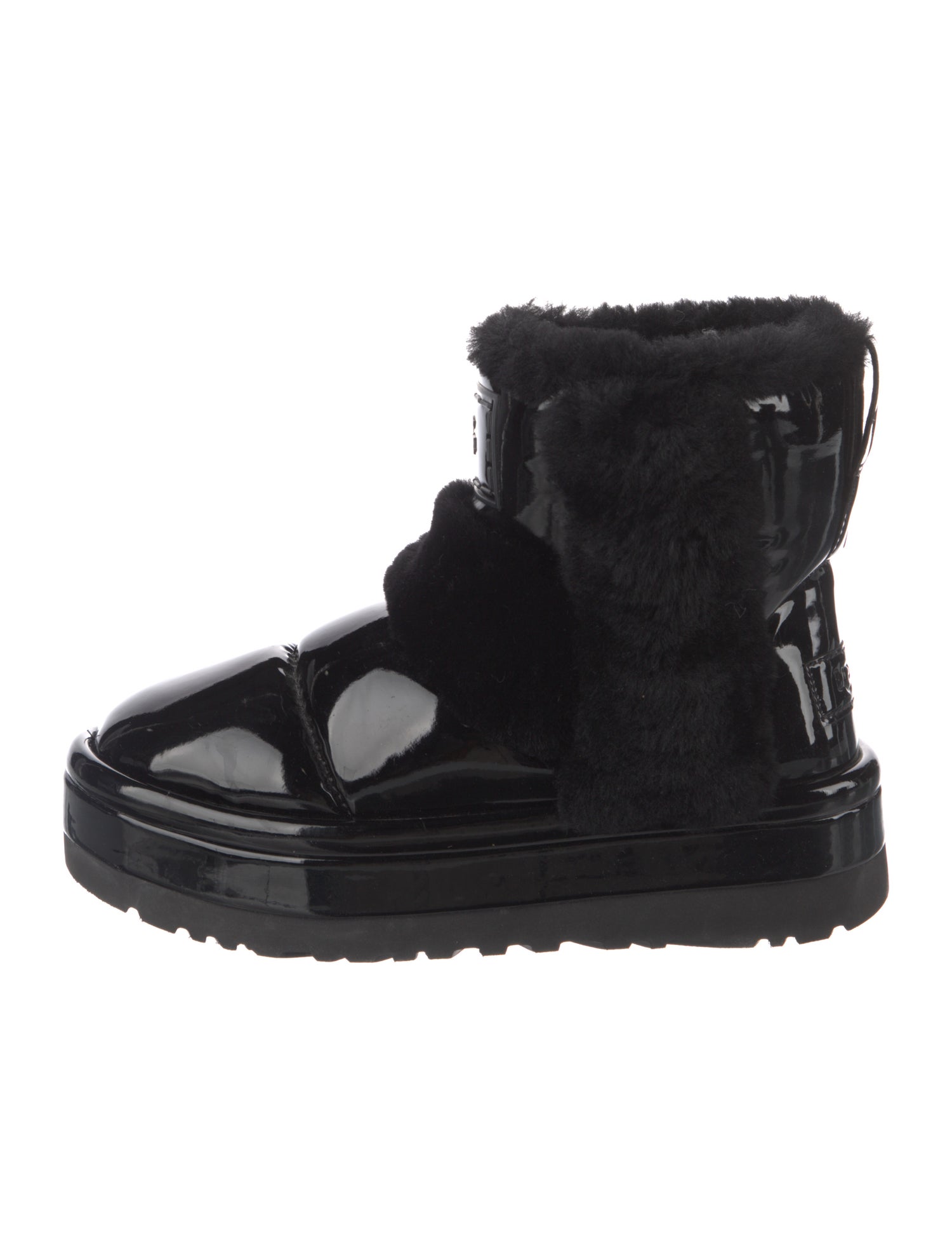 UGG Nylon Fur Trim Boots