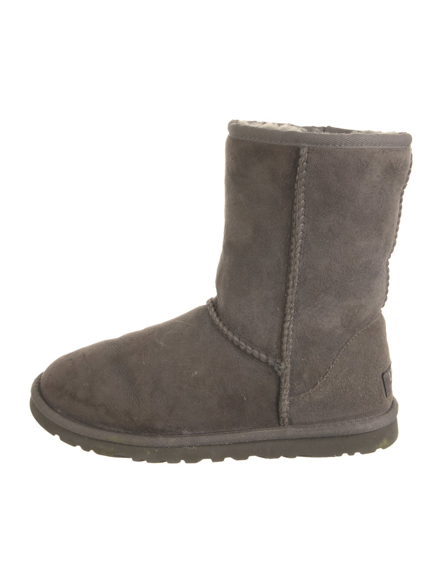 UGG Suede Fur Trim Boots