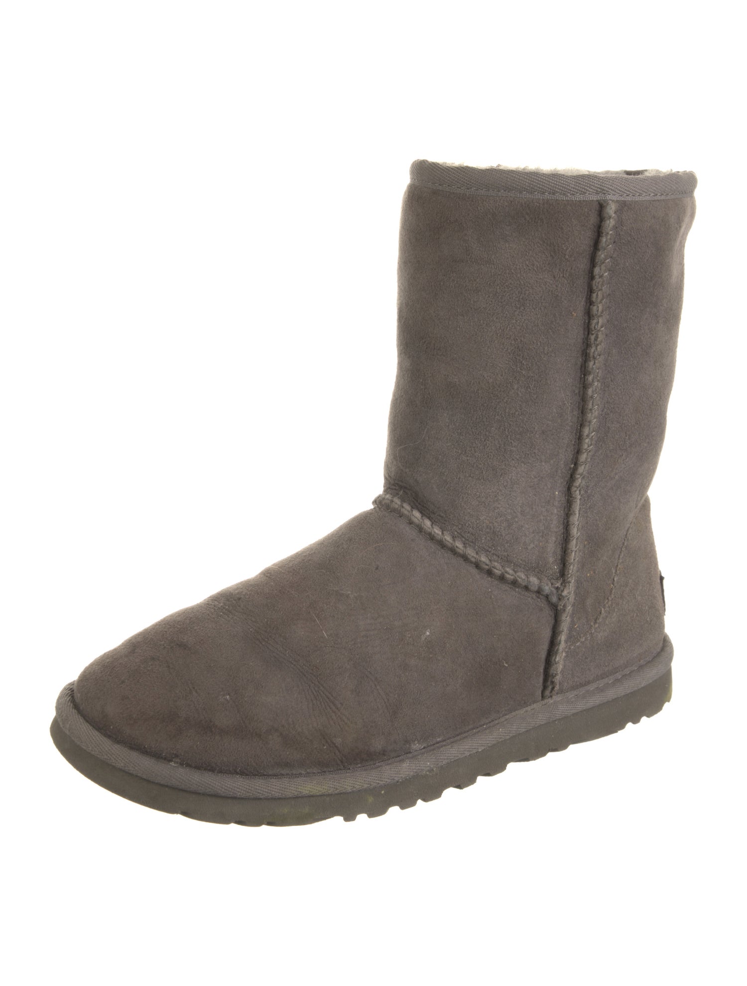 UGG Suede Fur Trim Boots