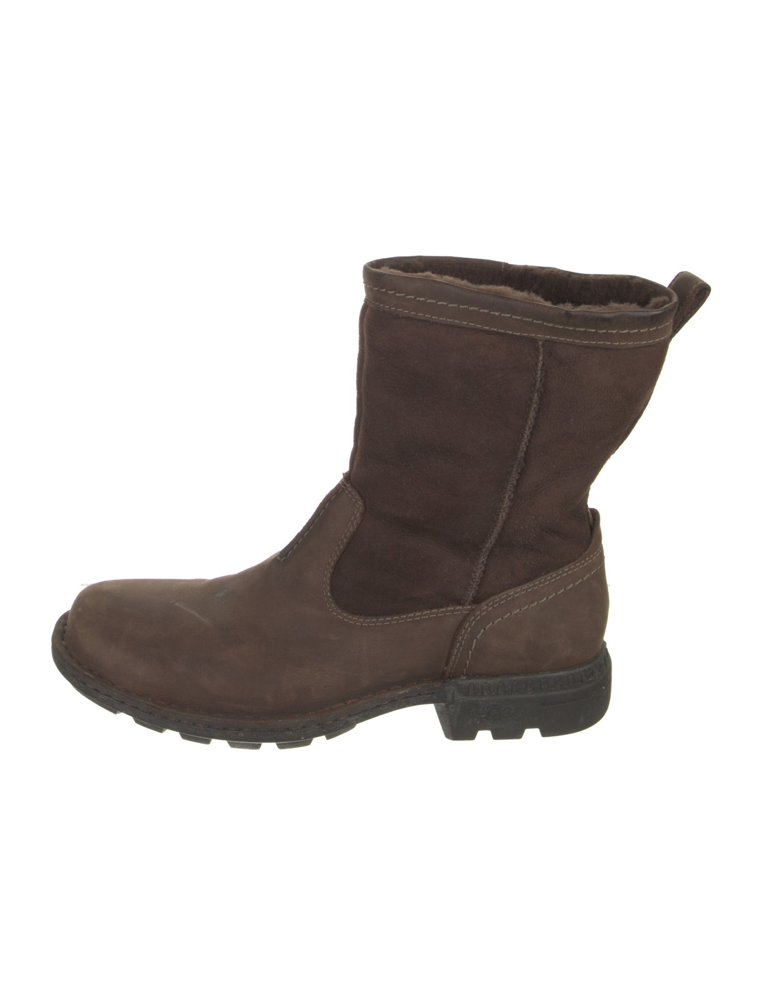 UGG Leather Leather Trim Embellishment Rain Boots