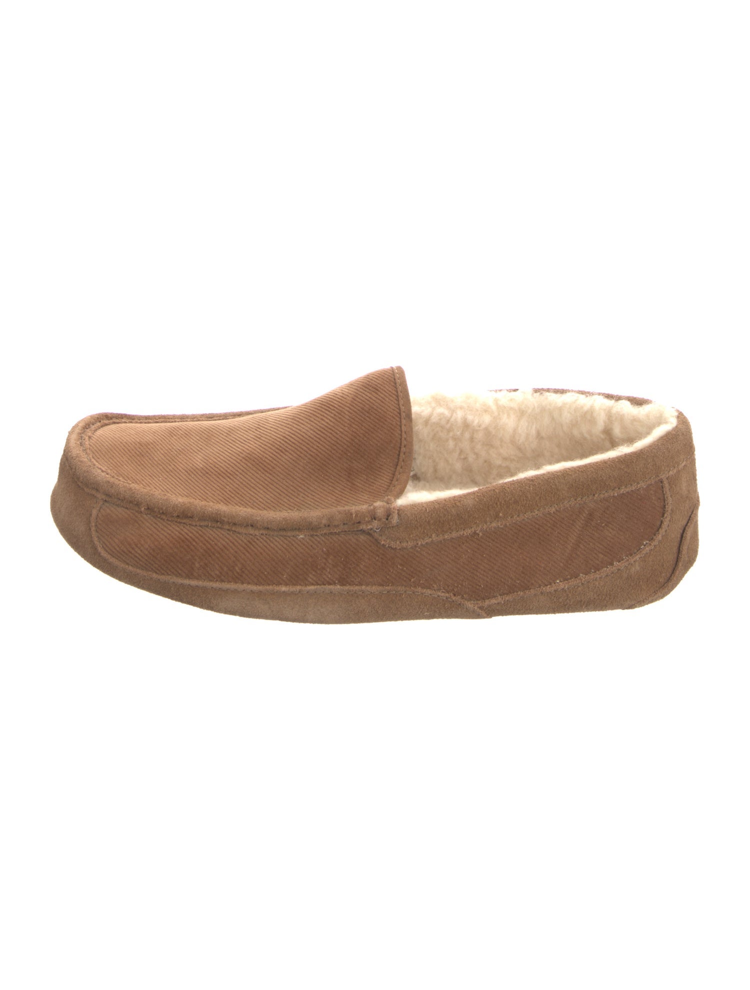 UGG Suede Fur Trim Slippers