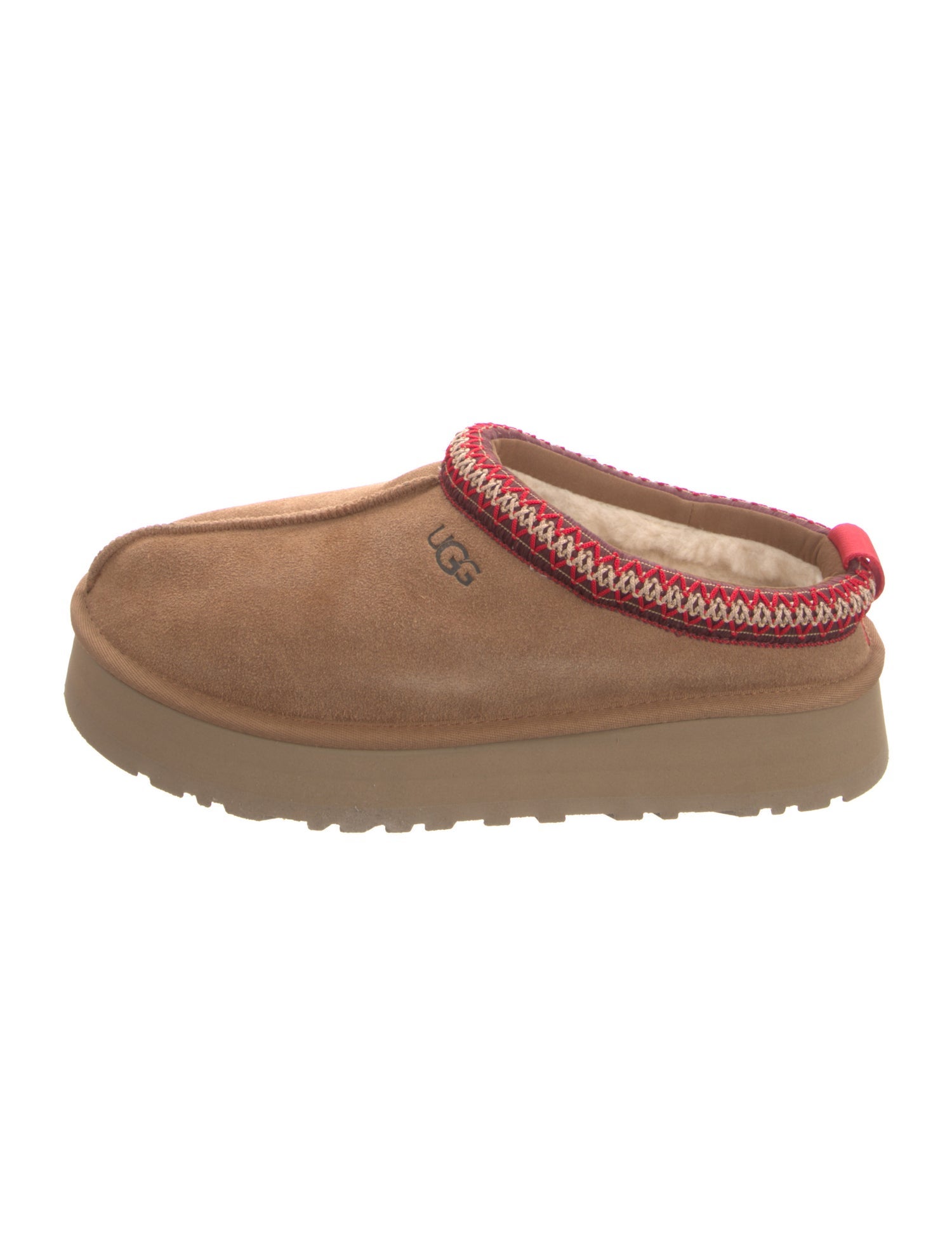 UGG Suede Embroidered Accent Flats