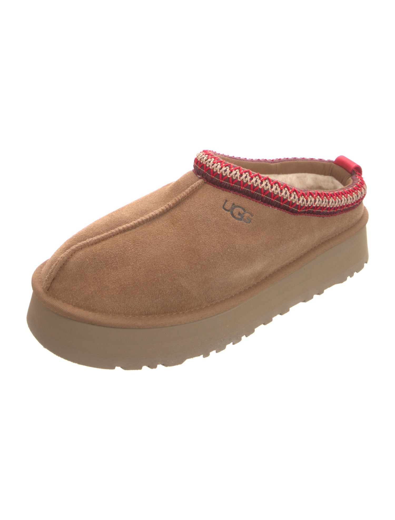 UGG Suede Embroidered Accent Flats