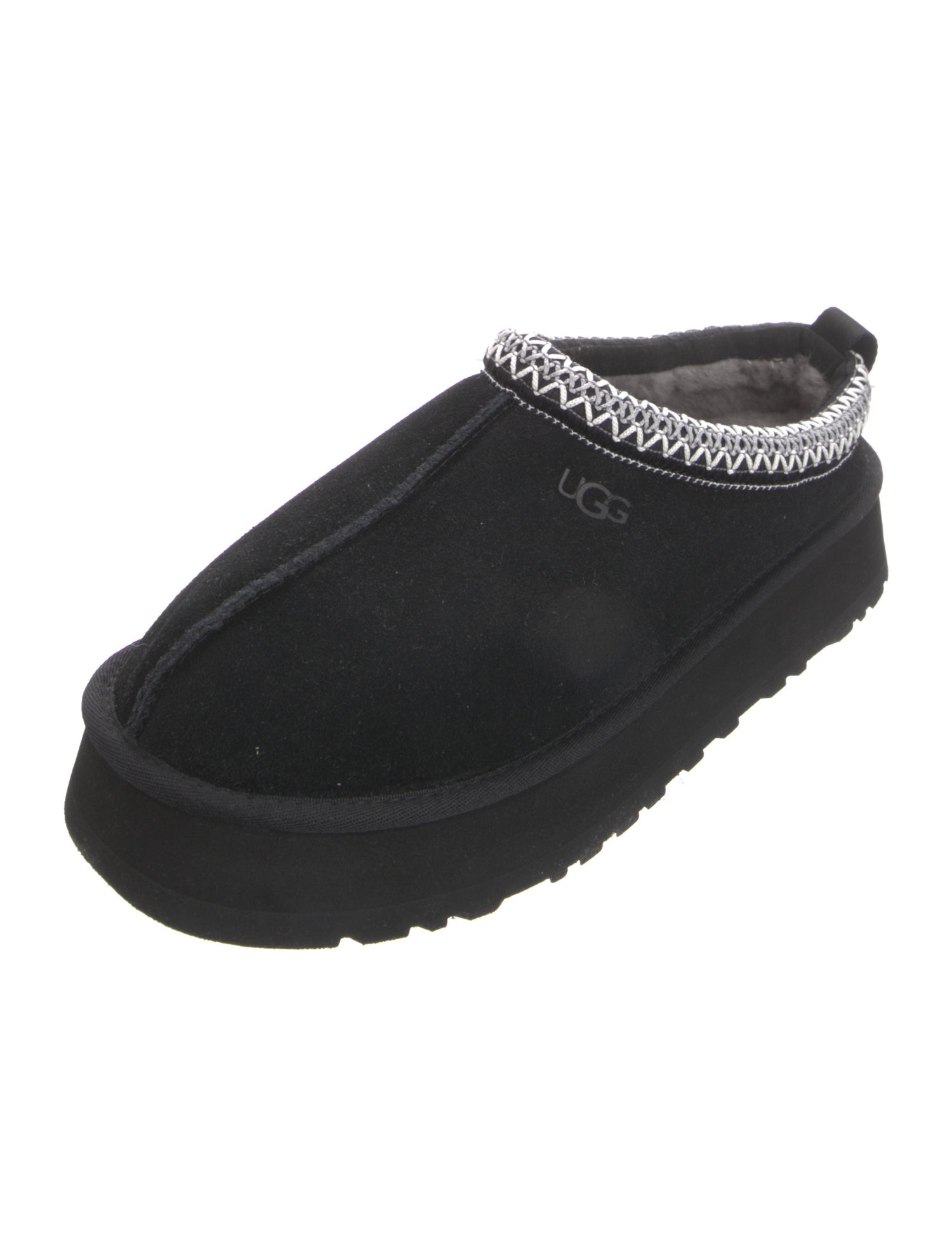 UGG Suede Embroidered Accent Flats