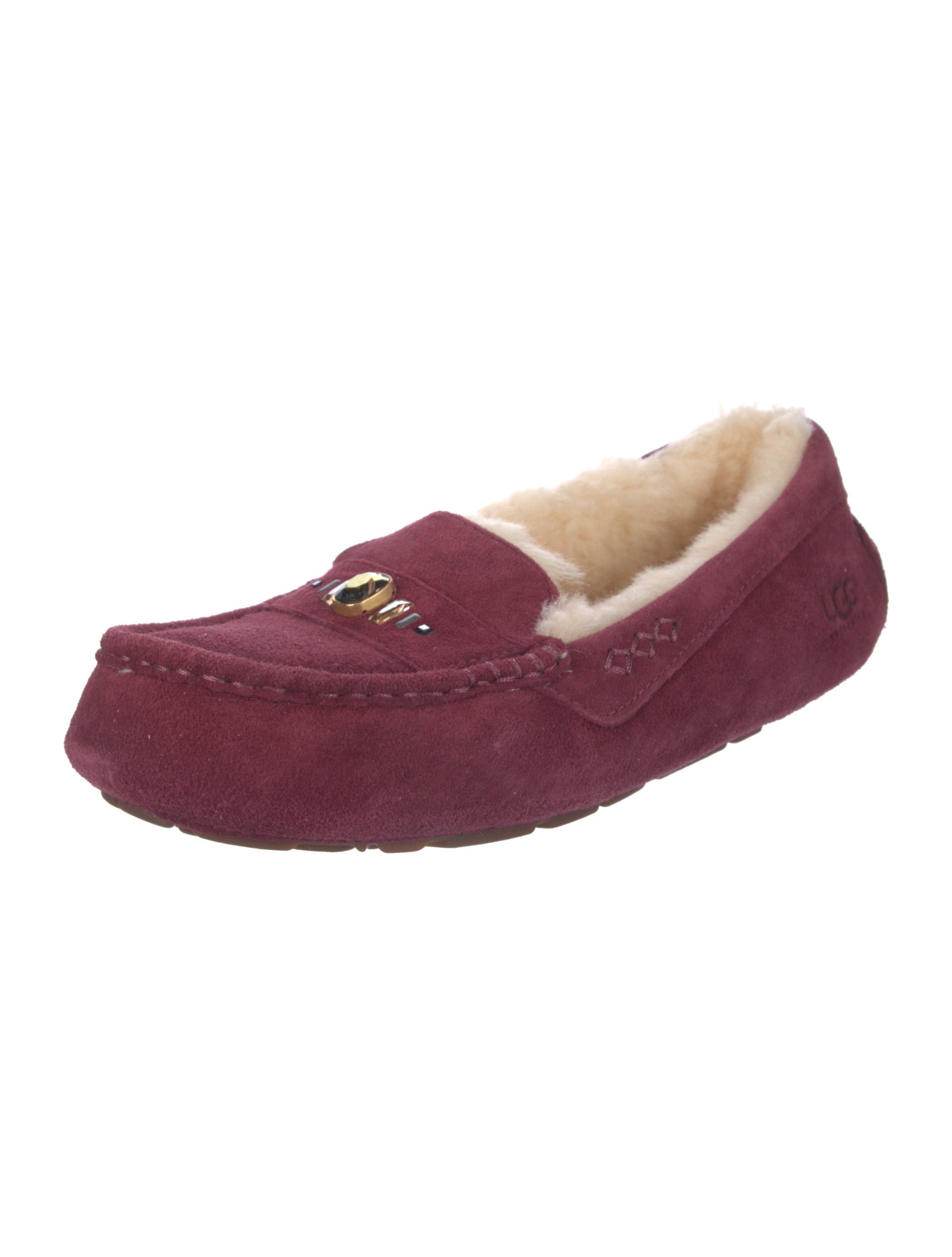 UGG Suede Crystal Embellishments Flats