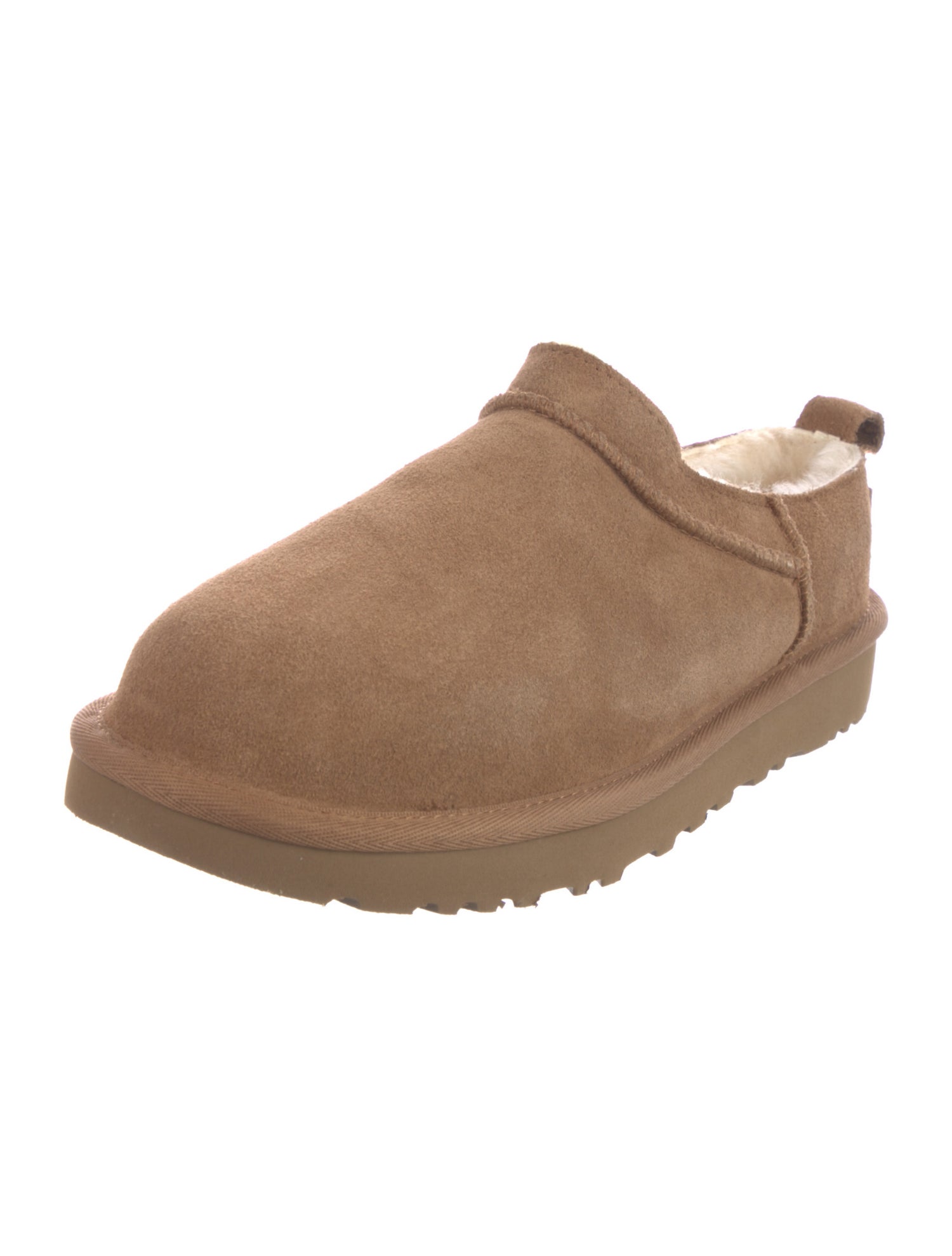 UGG Suede Fur Trim Mules