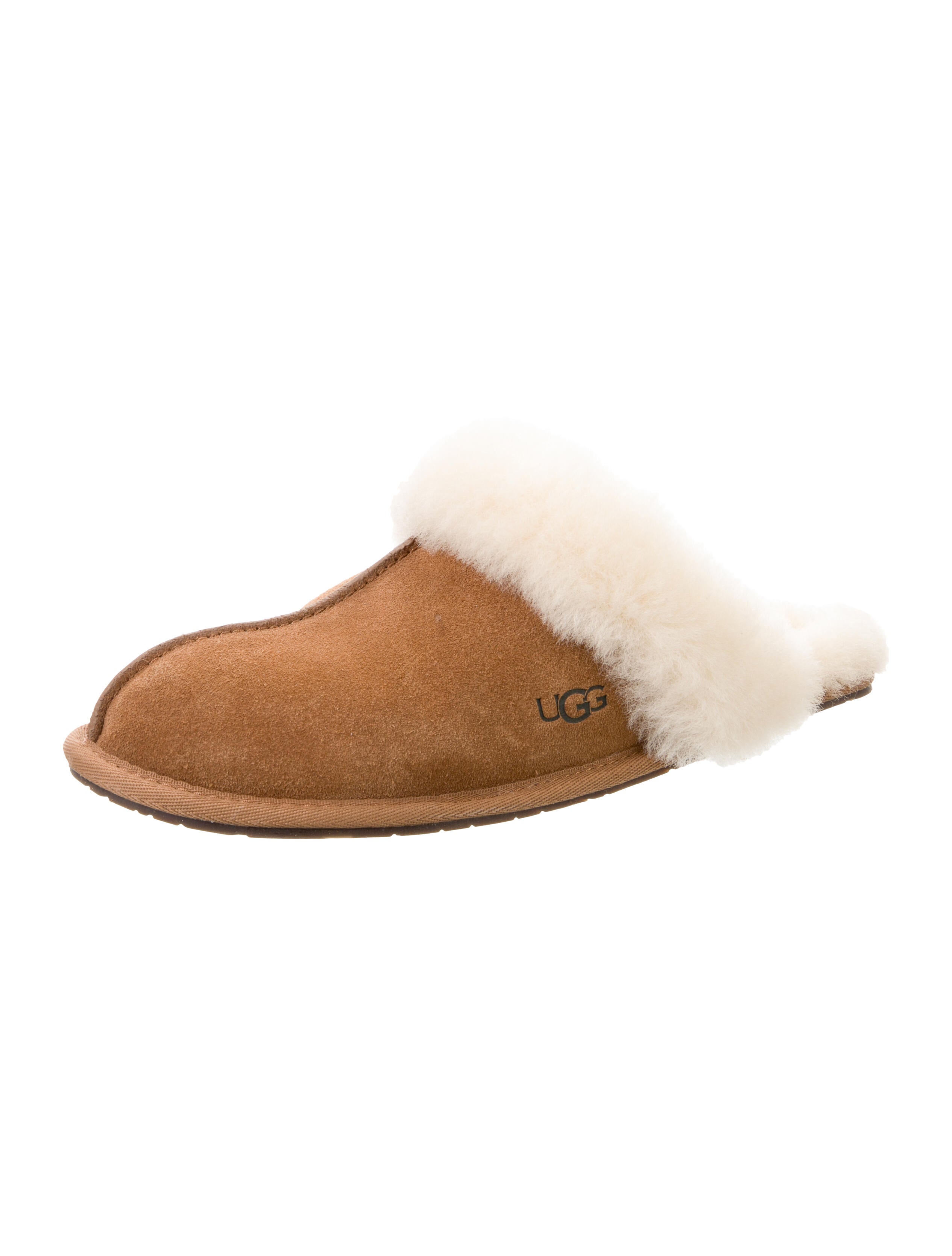 UGG Suede Fur Trim Mules