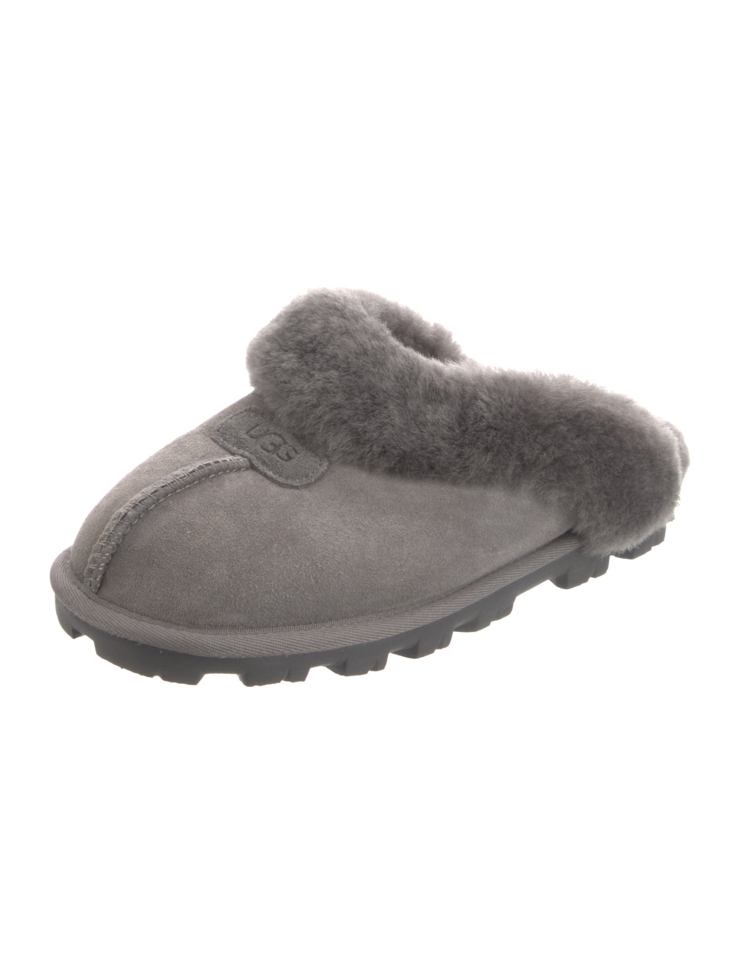 UGG Suede Fur Trim Mules