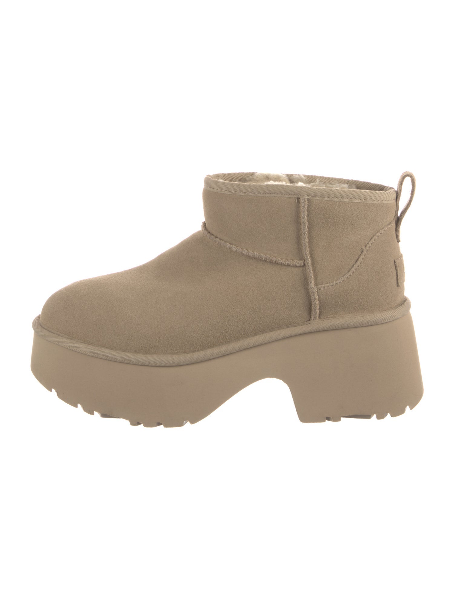 UGG Suede Fur Trim Boots