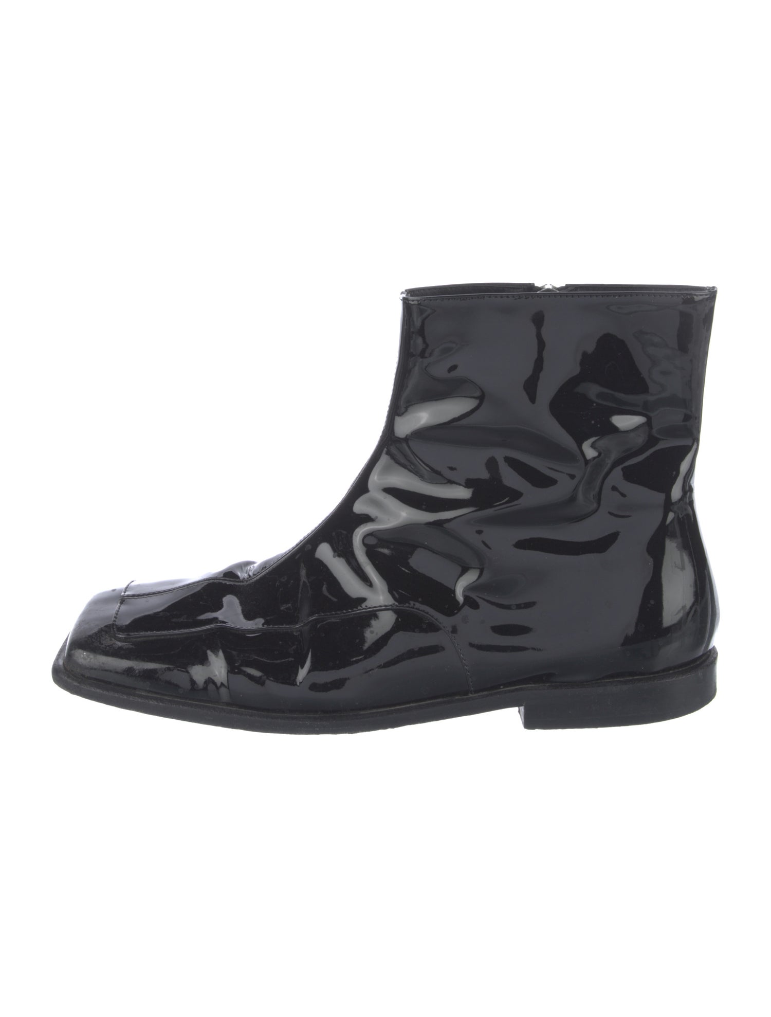 Tibi Patent Leather Chelsea Boots