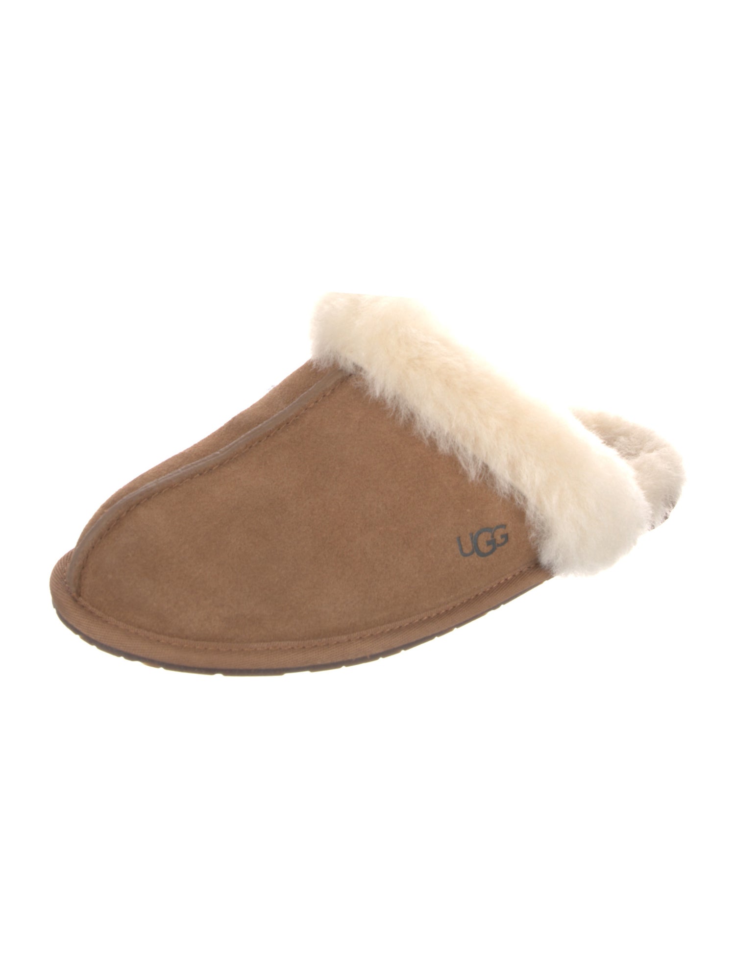 UGG Suede Fur Trim Mules