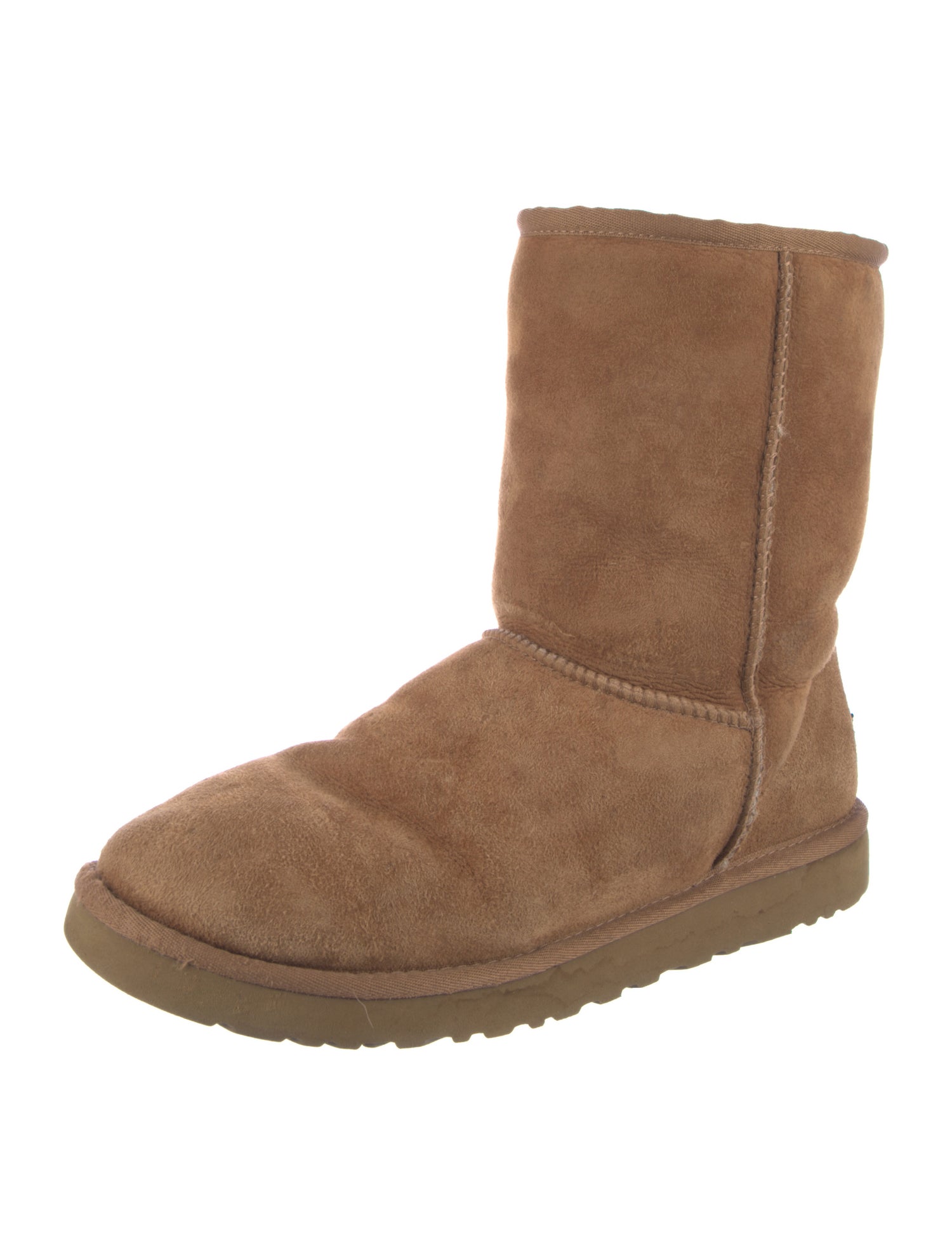 UGG Suede Fur Trim Boots