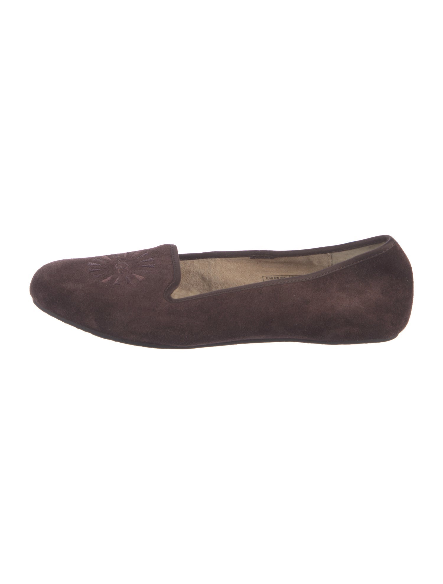 UGG Suede Embroidered Accent Flats
