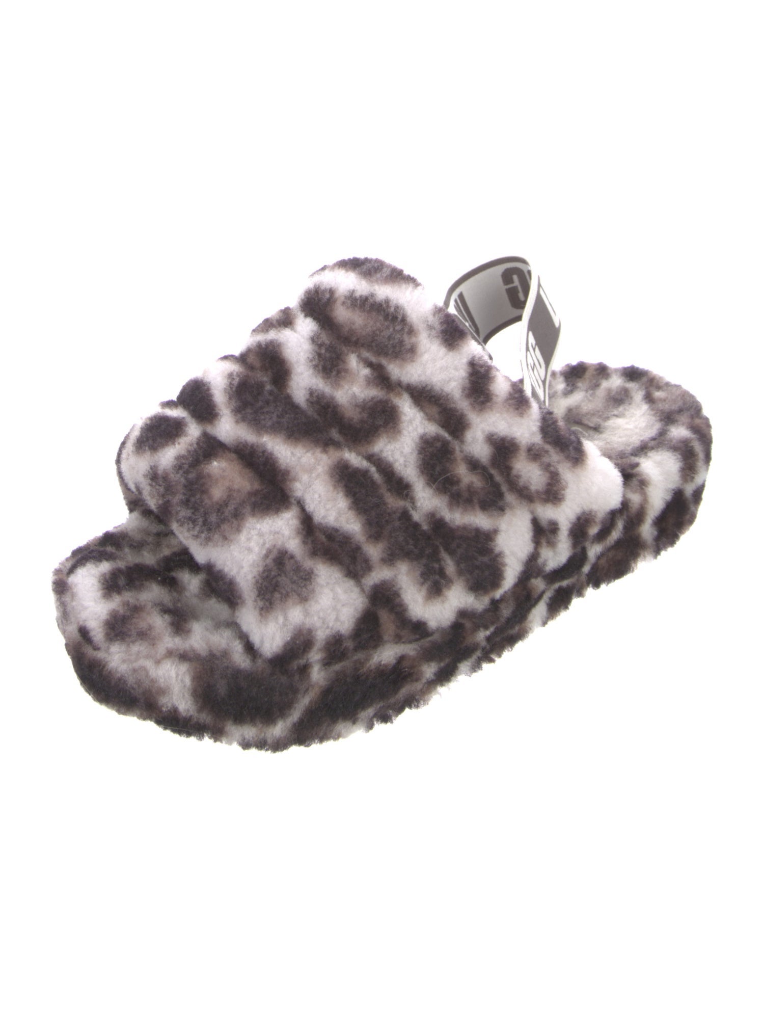 UGG Shearling Animal Print Sandals