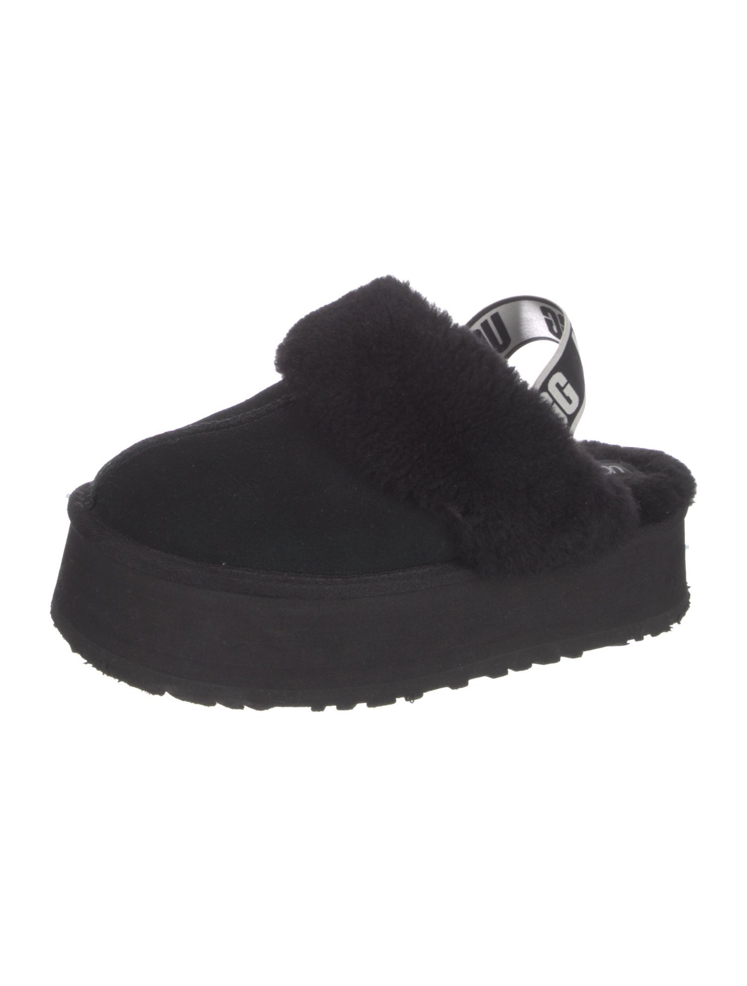UGG Suede Fur Trim Mules