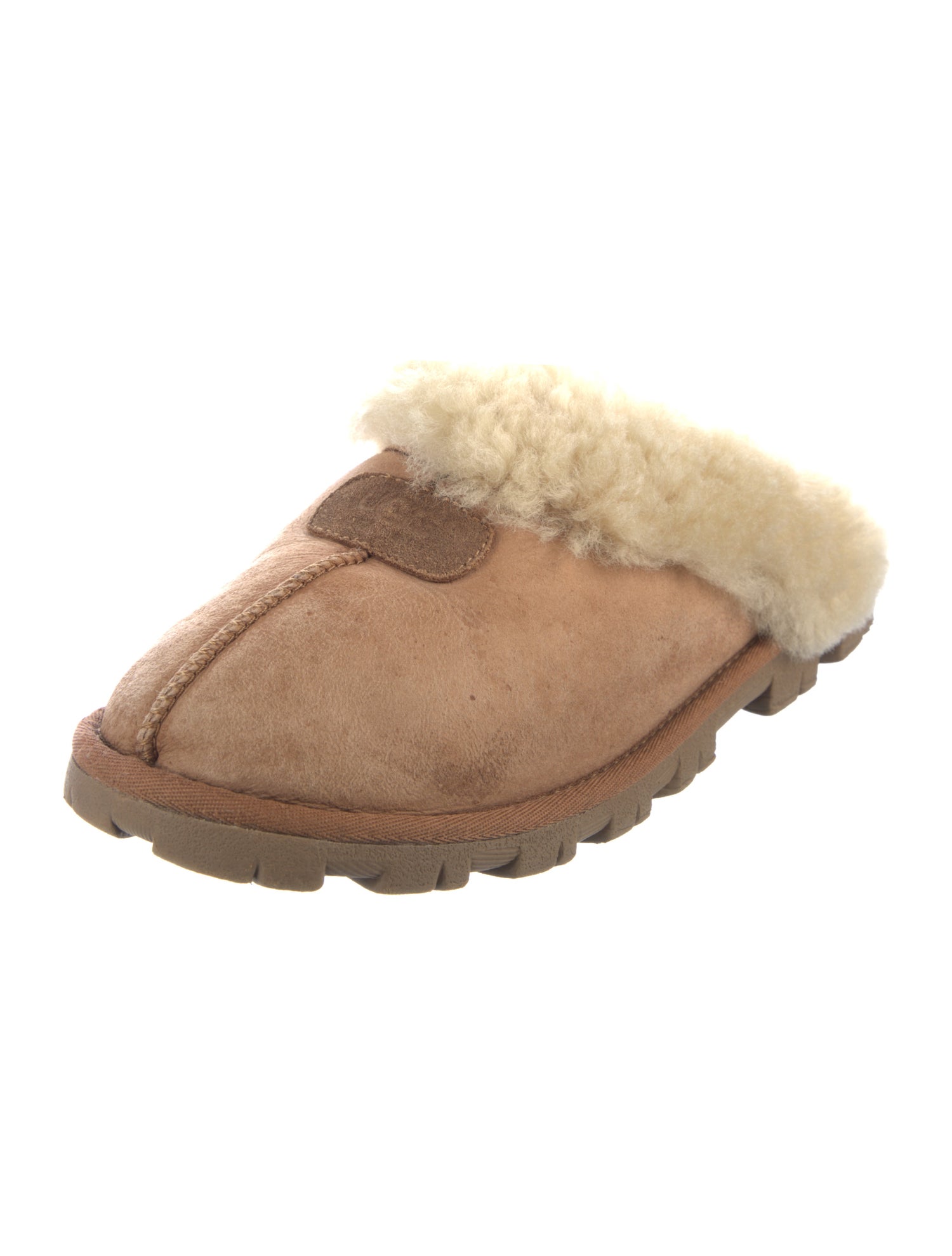 UGG Suede Fur Trim Mules