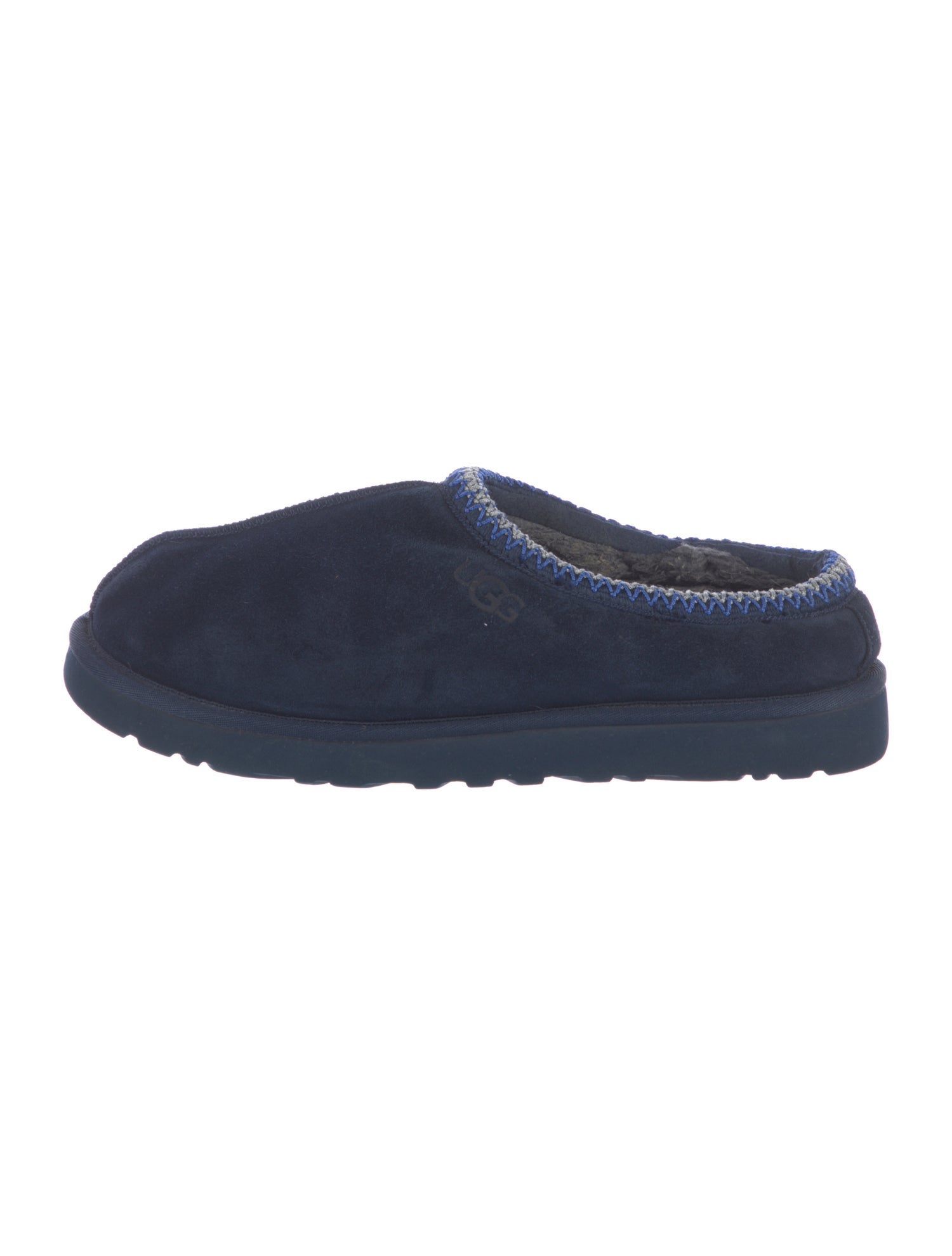 UGG Suede Fur Trim Slippers