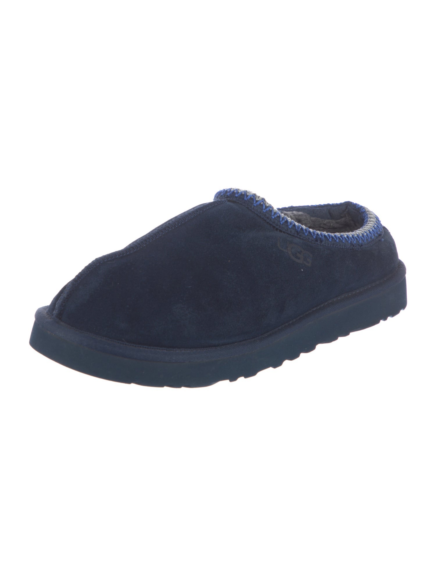UGG Suede Fur Trim Slippers