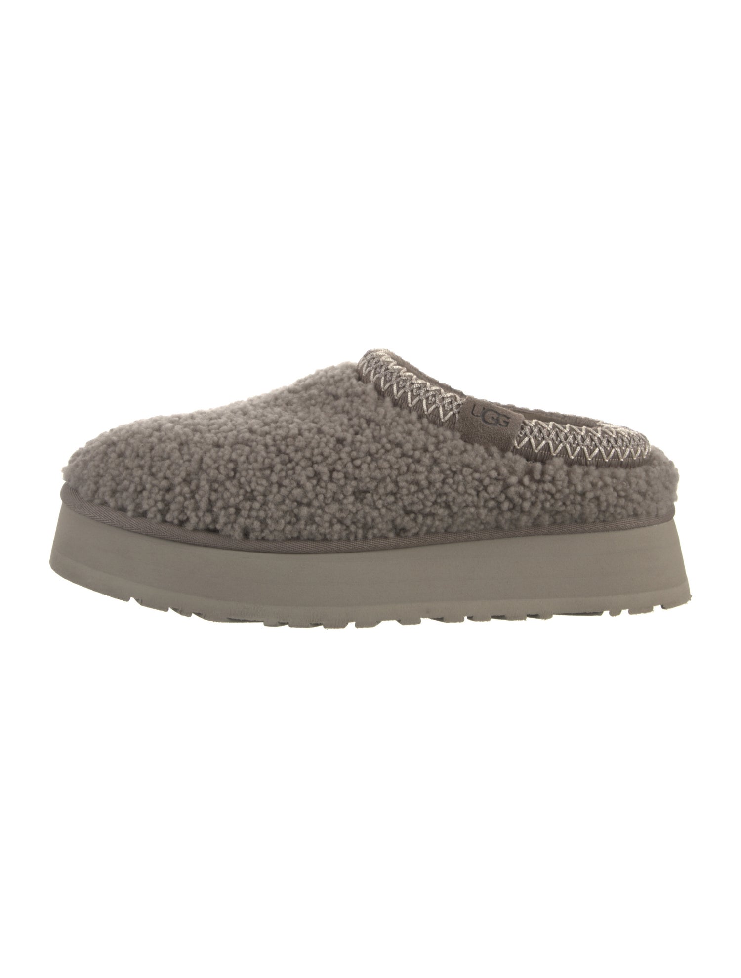 UGG Shearling Whipstitch Trim Slippers