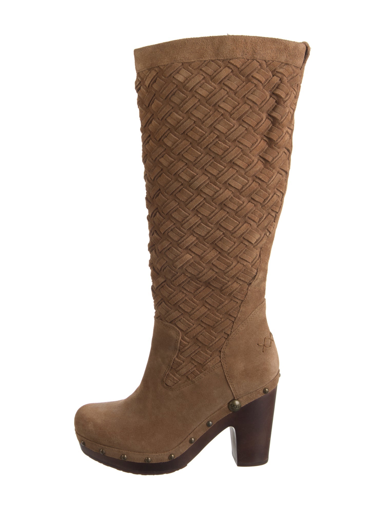 UGG Intrecciato Weave Suede Boots