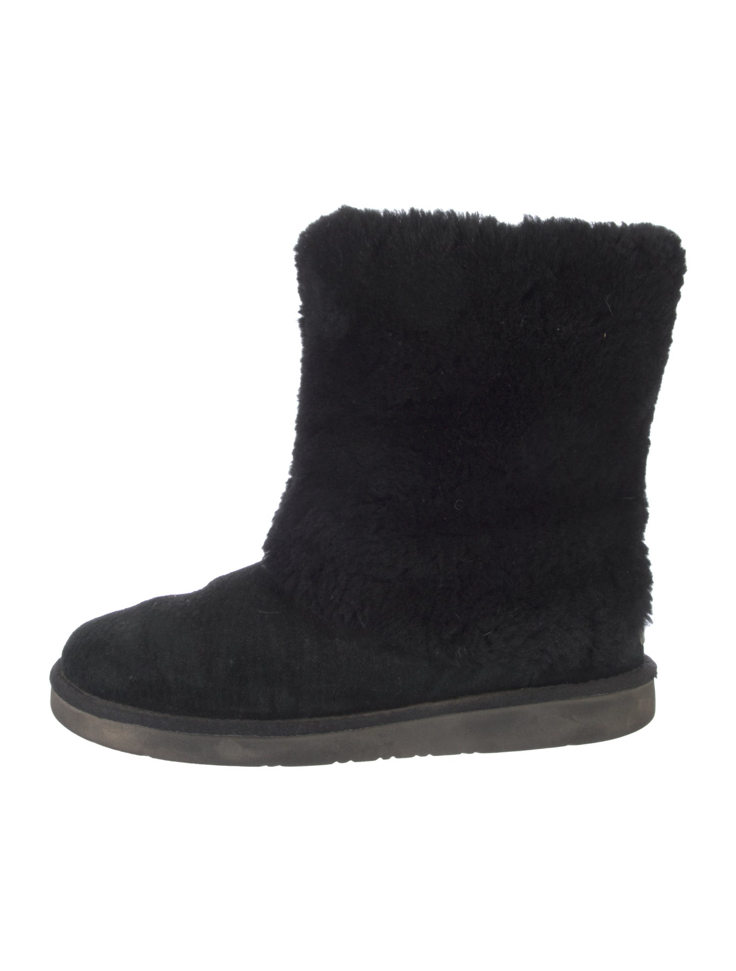 UGG Suede Fur Trim Boots