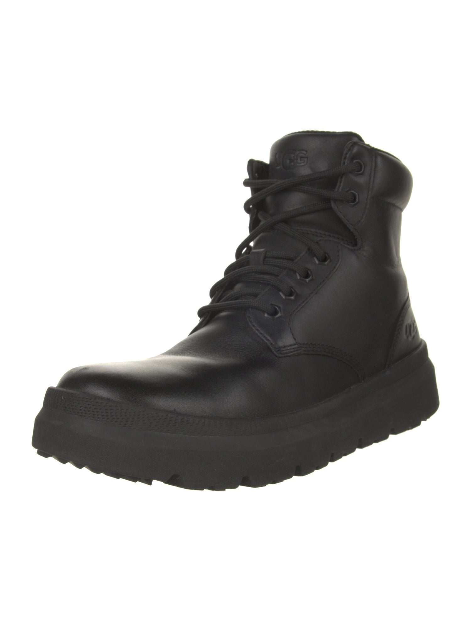 UGG Leather Fur Trim Hiking Boots